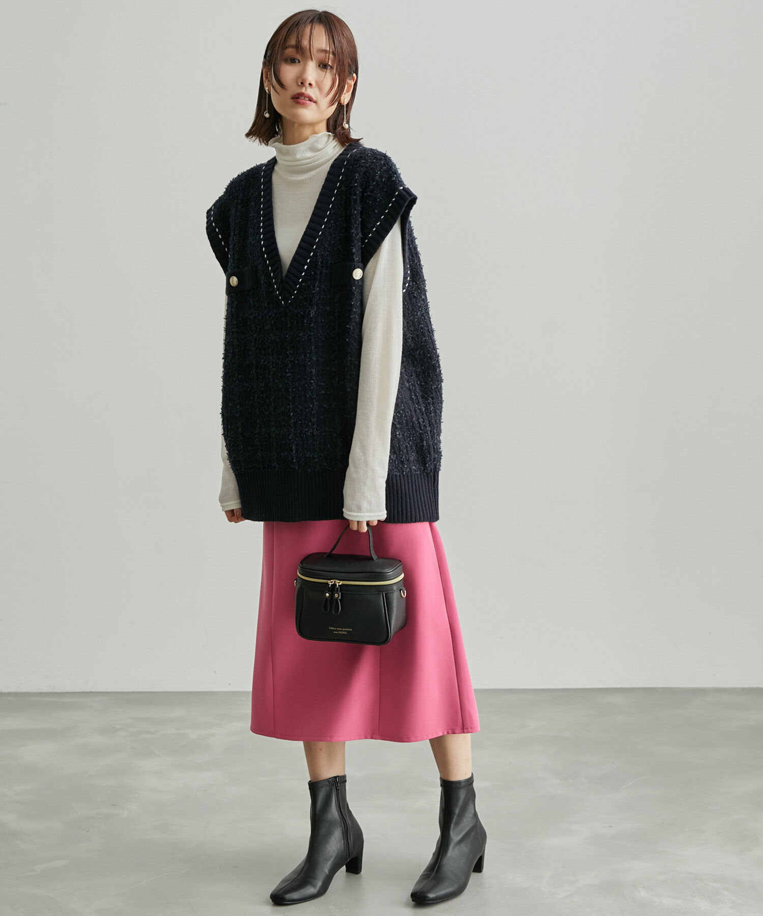 Rope&rsquo;Picnic「【WEB限定カラー:ピンク】ラク美/セミフレアスカート」|スカート|