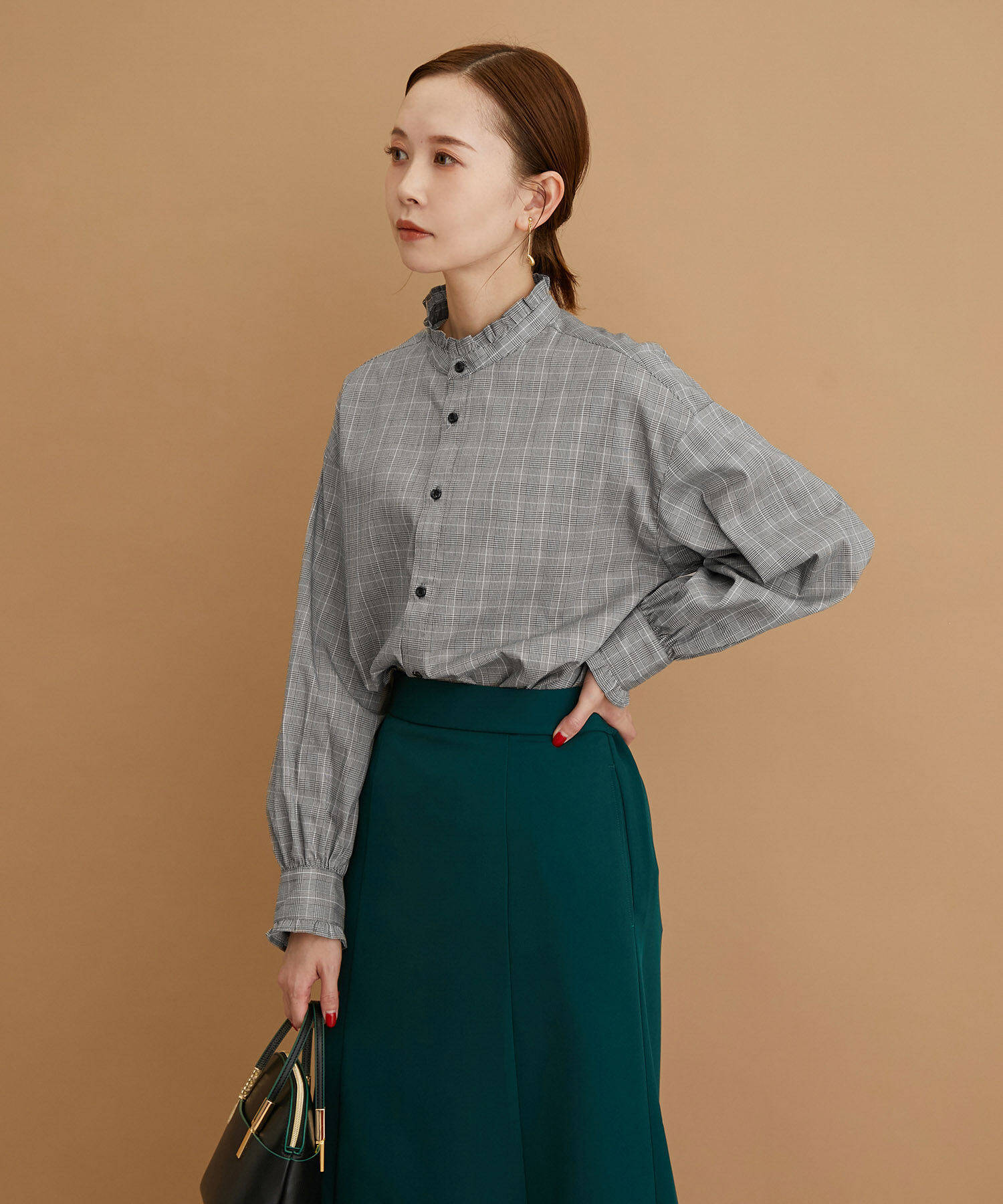 Rope&rsquo;Picnic「フリルバンドカラーシャツ」|シャツ・ブラウス|