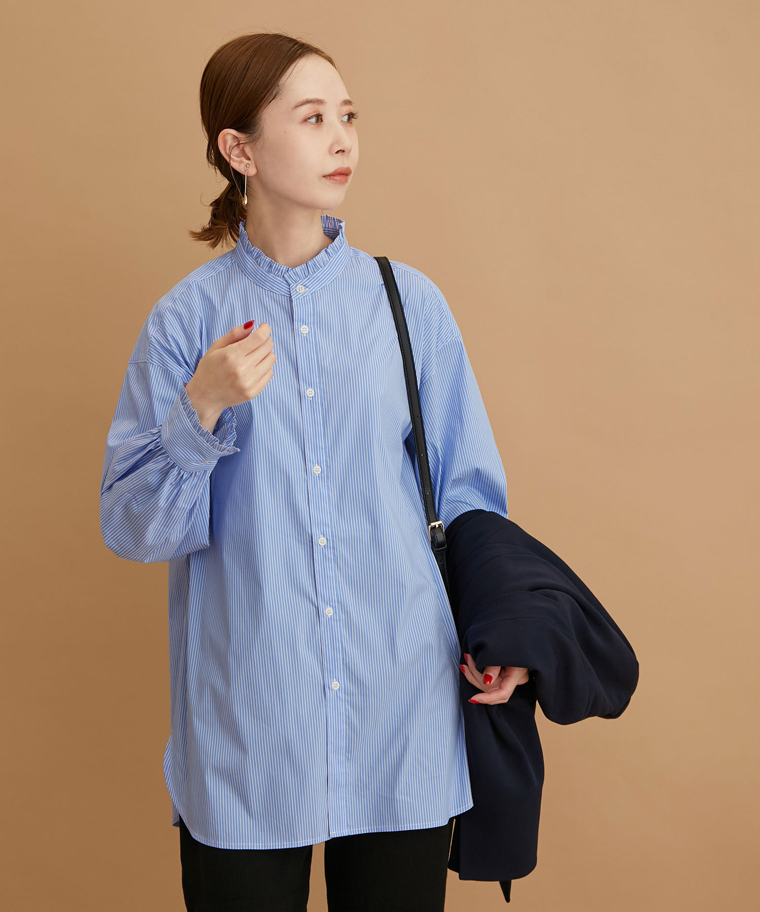 Rope&rsquo;Picnic「フリルバンドカラーシャツ」|シャツ・ブラウス|