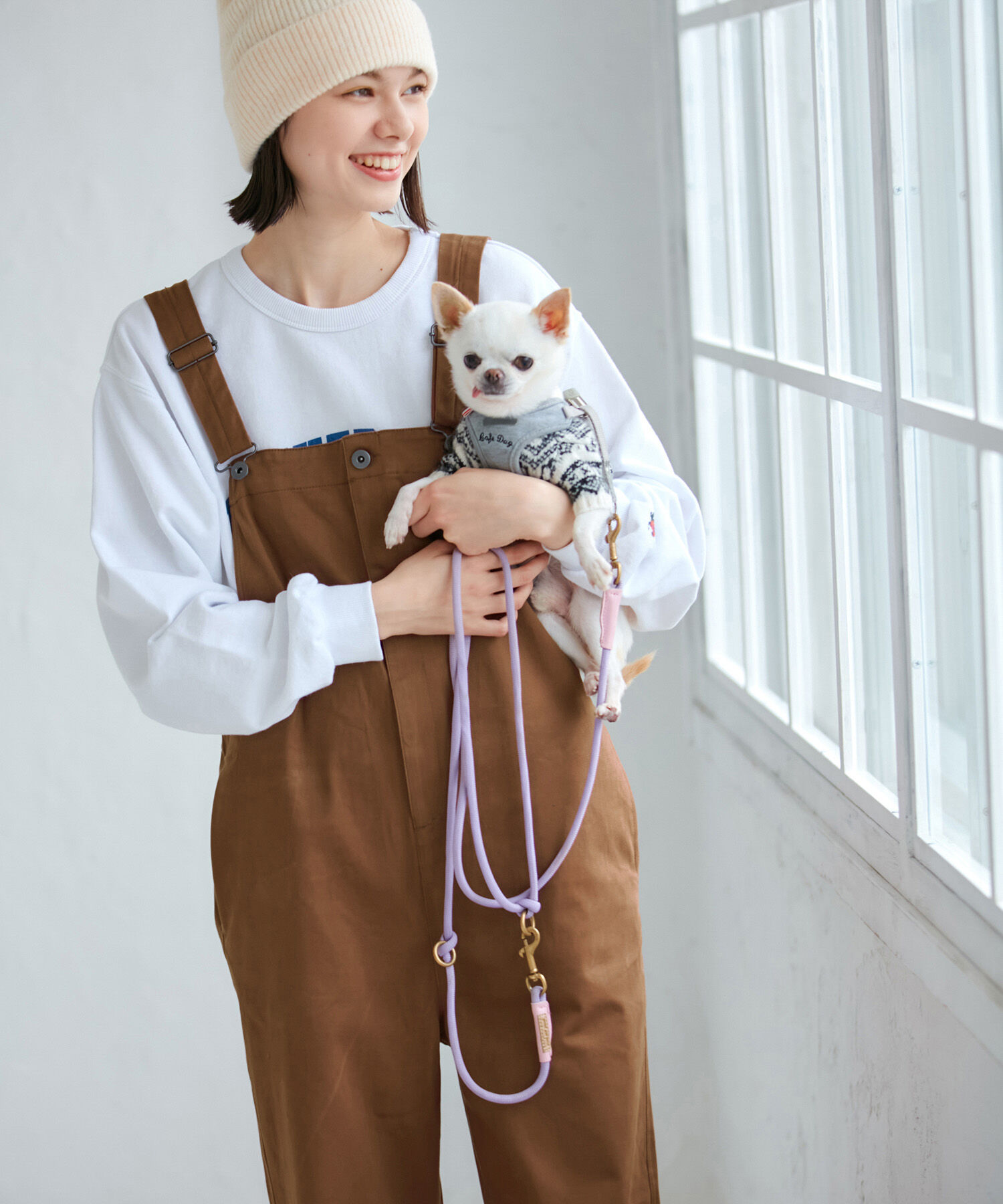 ROPE' PICNIC R「リンクコーデ/綿ストレッチサロペット」|オールインワン|