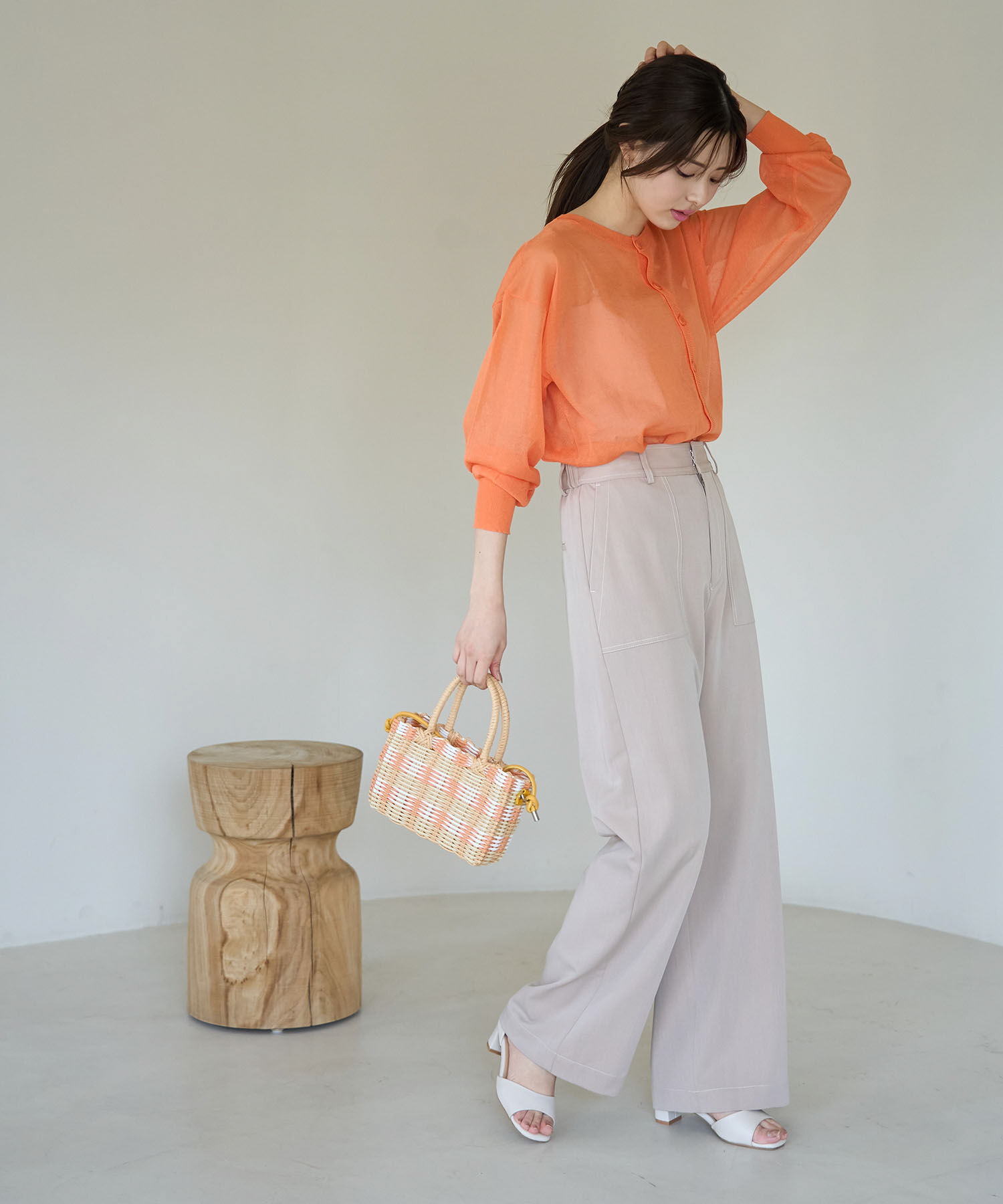 Rope&rsquo;Picnic「【WEB限定カラー:ピンク】2WAY/シアーカーディガン」|カーディガン|