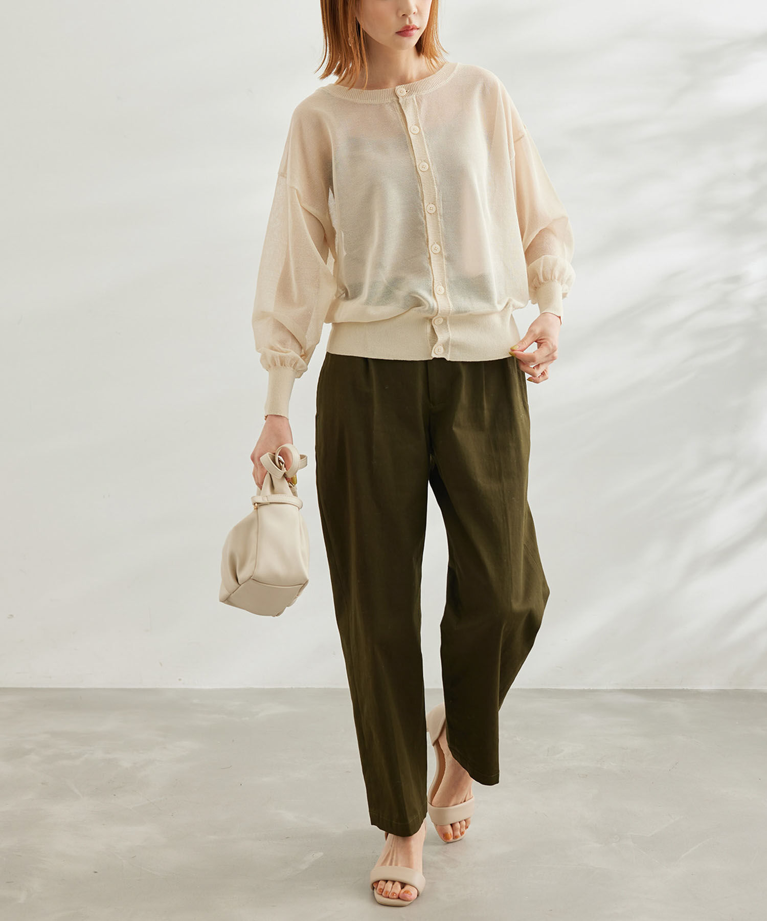 Rope&rsquo;Picnic「【WEB限定カラー:ピンク】2WAY/シアーカーディガン」|カーディガン|