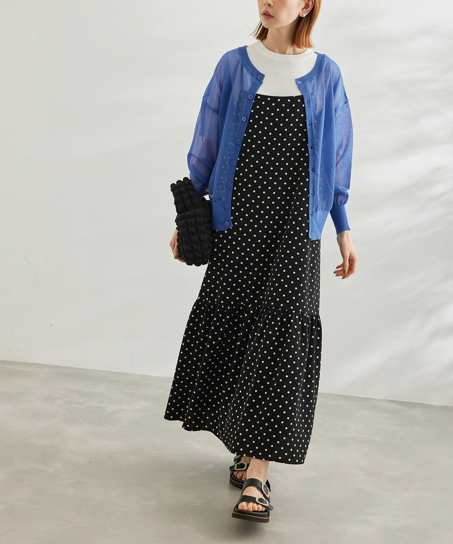 Rope&rsquo;Picnic「【WEB限定カラー:ピンク】2WAY/シアーカーディガン」|カーディガン|