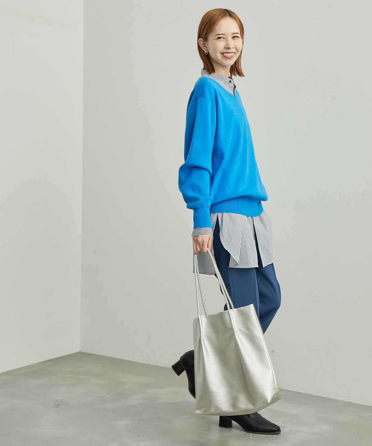 Rope&rsquo;Picnic「マシュマロニットVネックプルオーバー/洗濯機OK」|ニット・セーター|