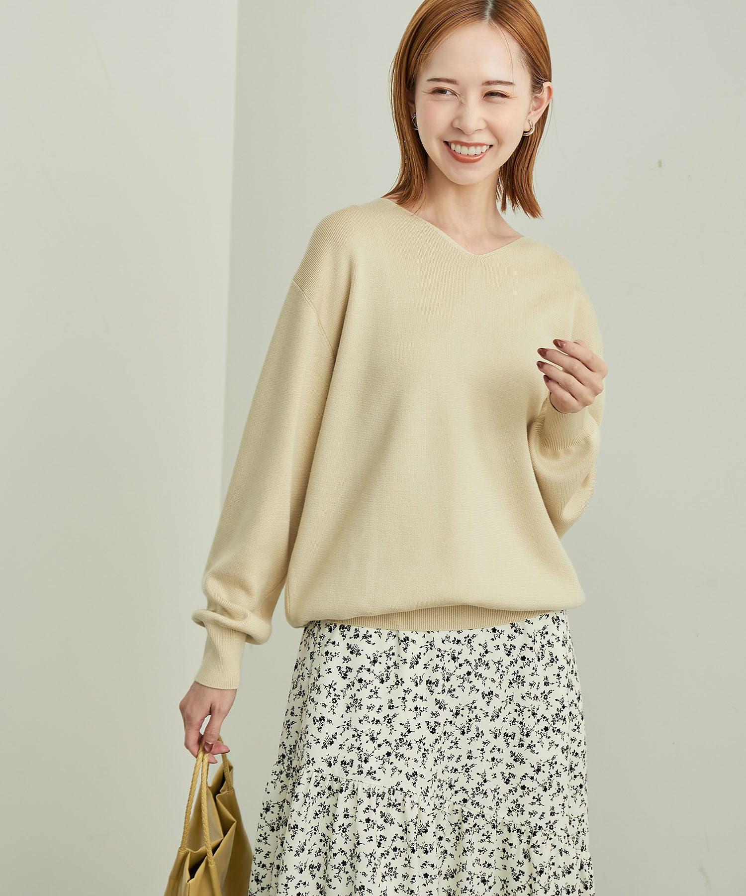 Rope&rsquo;Picnic「マシュマロニットVネックプルオーバー/洗濯機OK」|ニット・セーター|