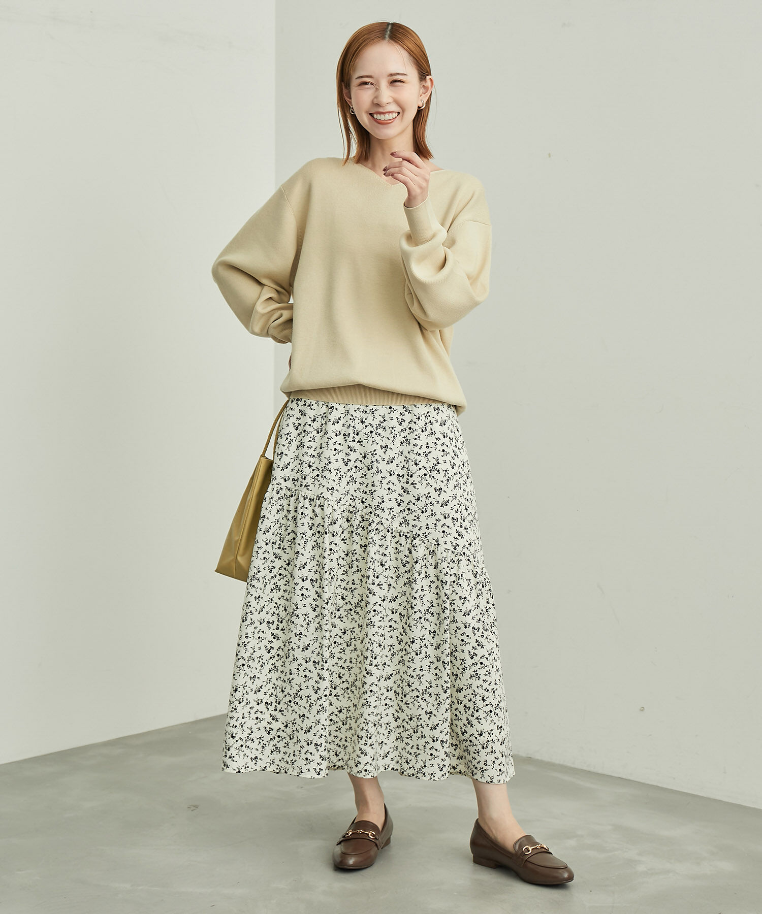 Rope&rsquo;Picnic「マシュマロニットVネックプルオーバー/洗濯機OK」|ニット・セーター|