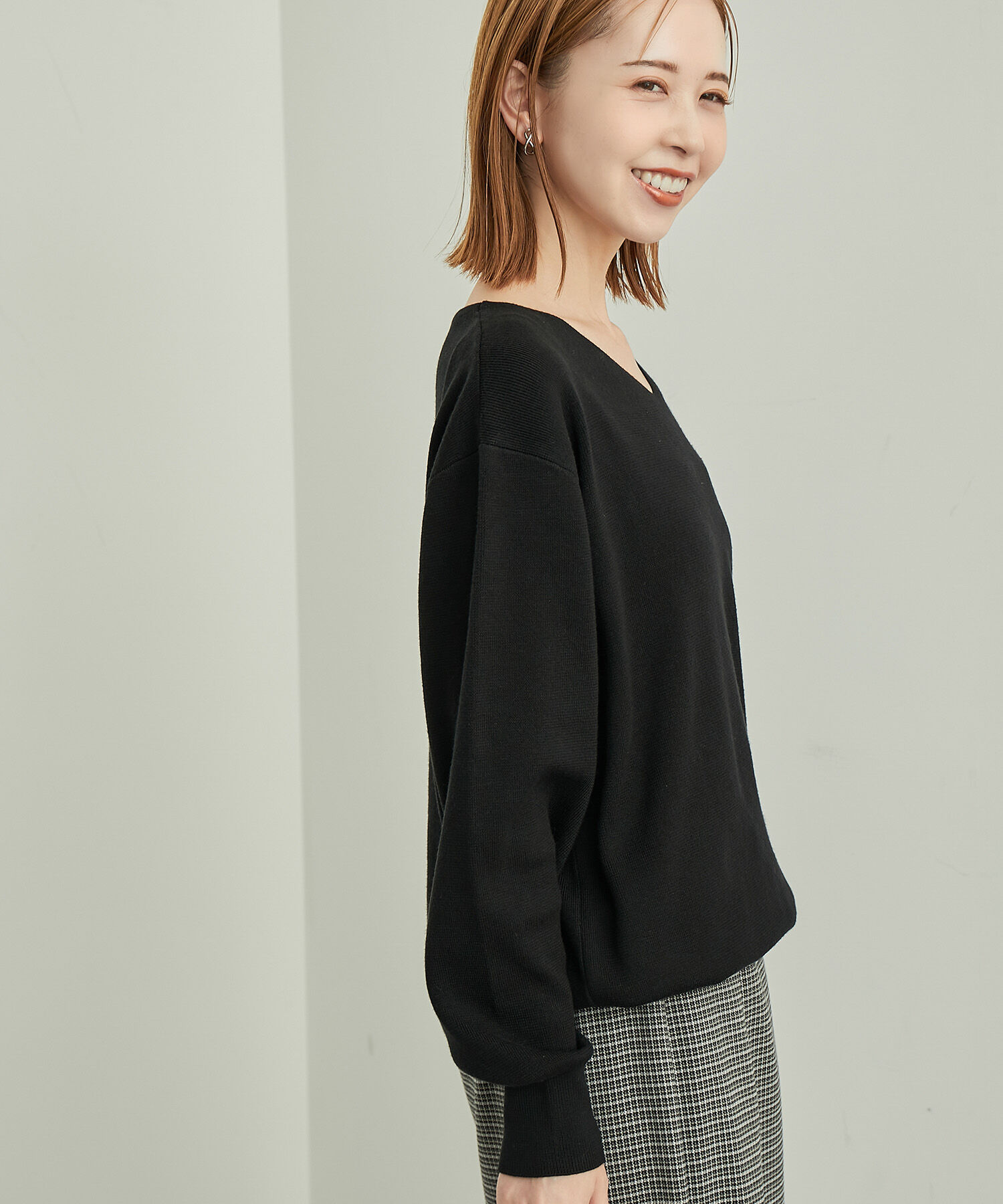 Rope&rsquo;Picnic「マシュマロニットVネックプルオーバー/洗濯機OK」|ニット・セーター|