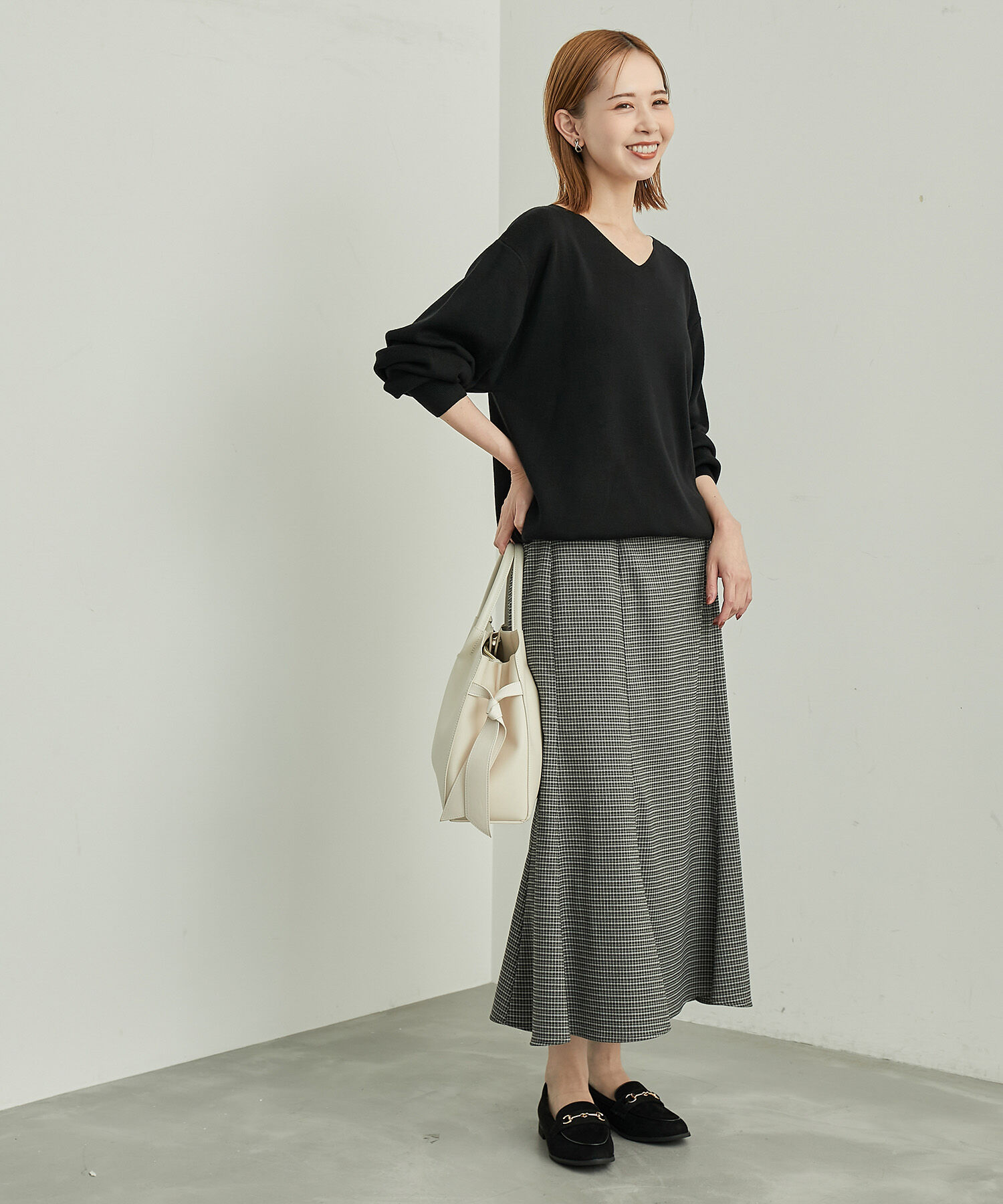 Rope&rsquo;Picnic「マシュマロニットVネックプルオーバー/洗濯機OK」|ニット・セーター|