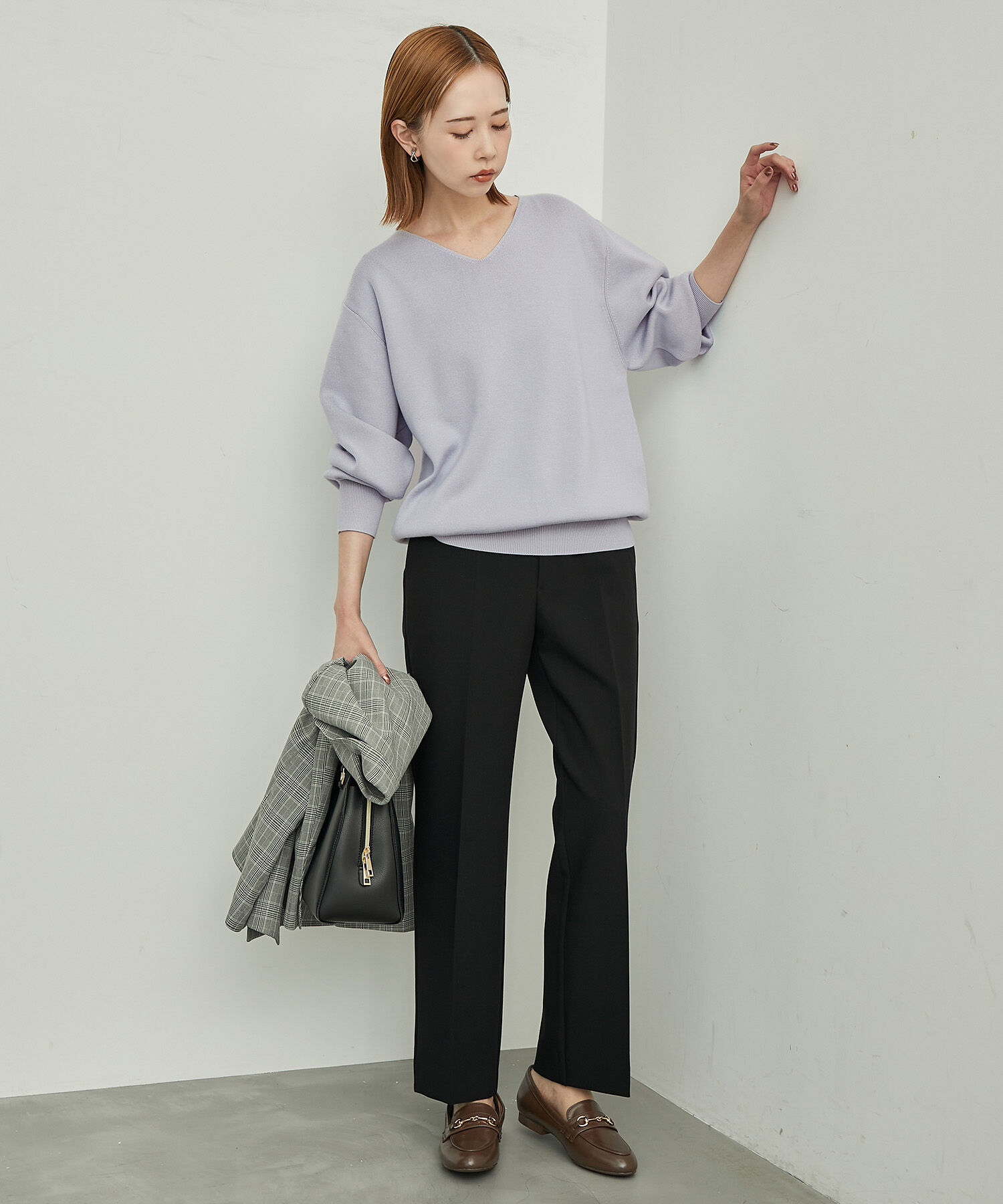 Rope&rsquo;Picnic「マシュマロニットVネックプルオーバー/洗濯機OK」|ニット・セーター|