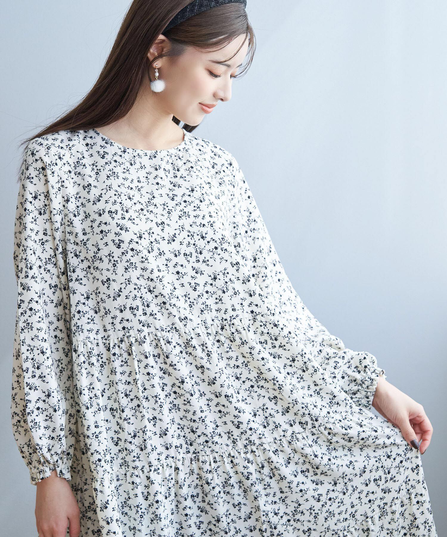 Rope&rsquo;Picnic「【一部店舗限定】アソート柄ティアードワンピース」|ワンピース|