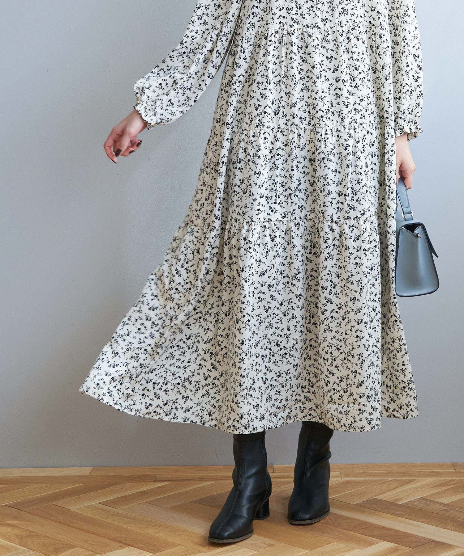 Rope&rsquo;Picnic「【一部店舗限定】アソート柄ティアードワンピース」|ワンピース|