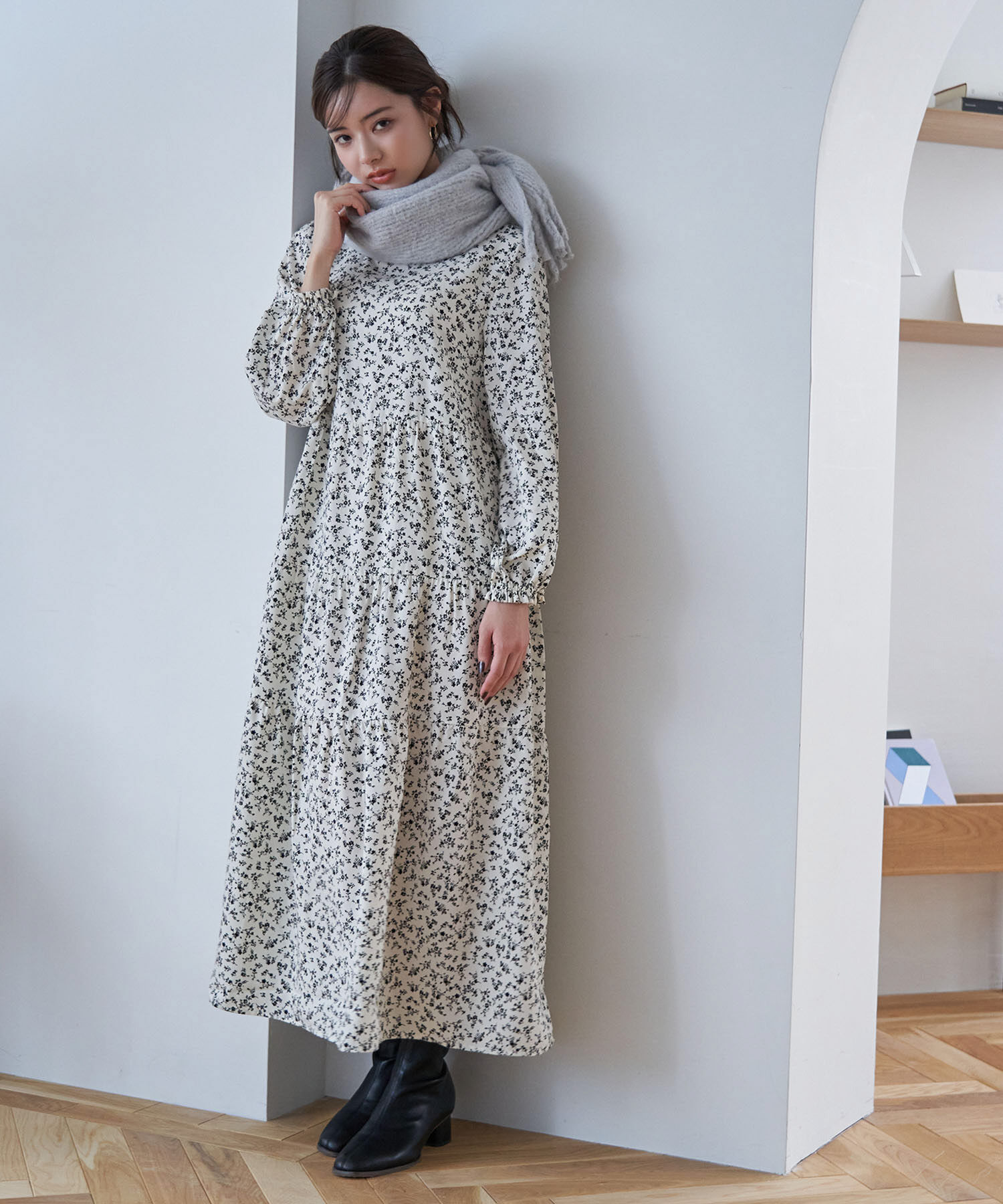 Rope&rsquo;Picnic「【一部店舗限定】アソート柄ティアードワンピース」|ワンピース|