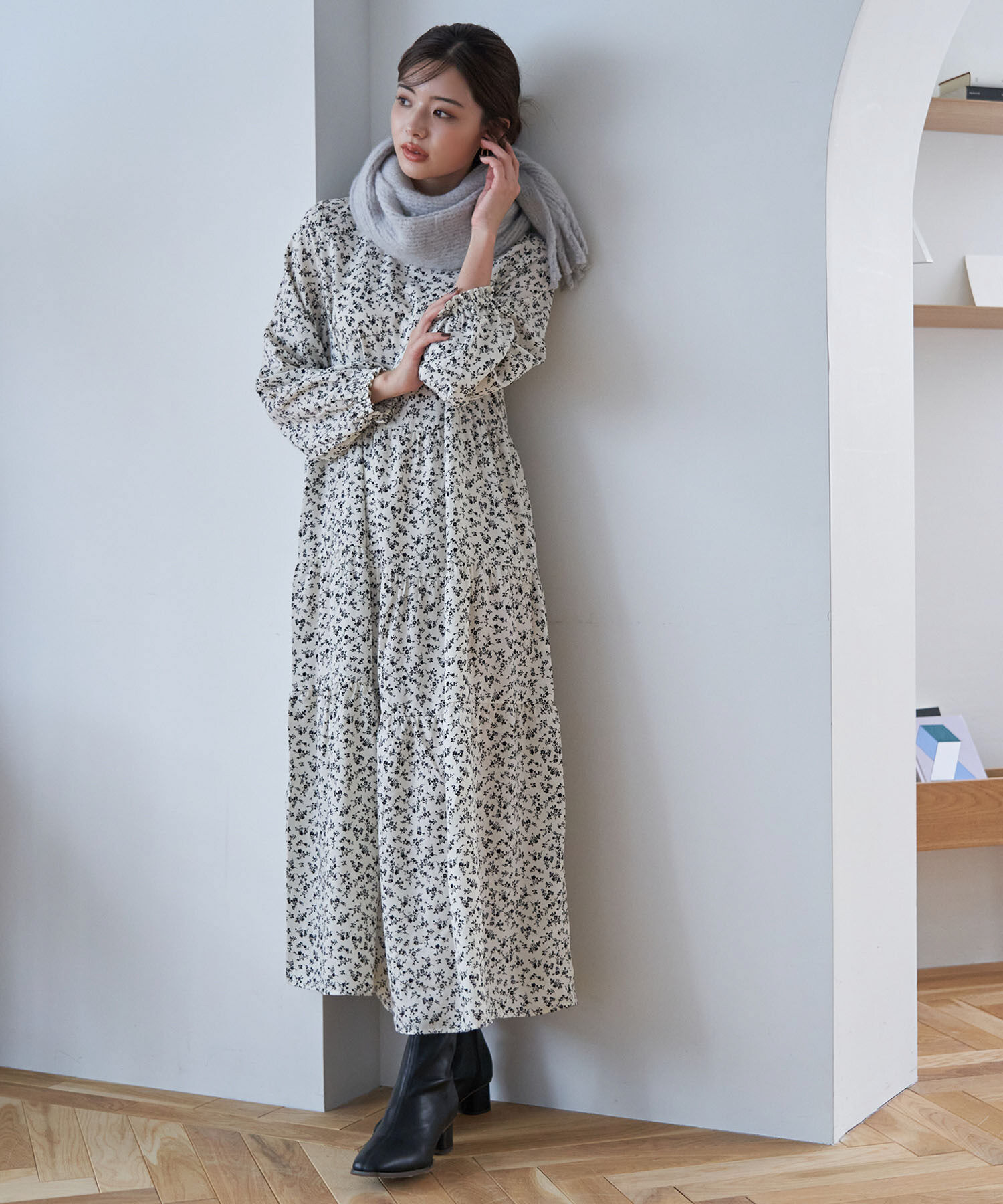 Rope&rsquo;Picnic「【一部店舗限定】アソート柄ティアードワンピース」|ワンピース|