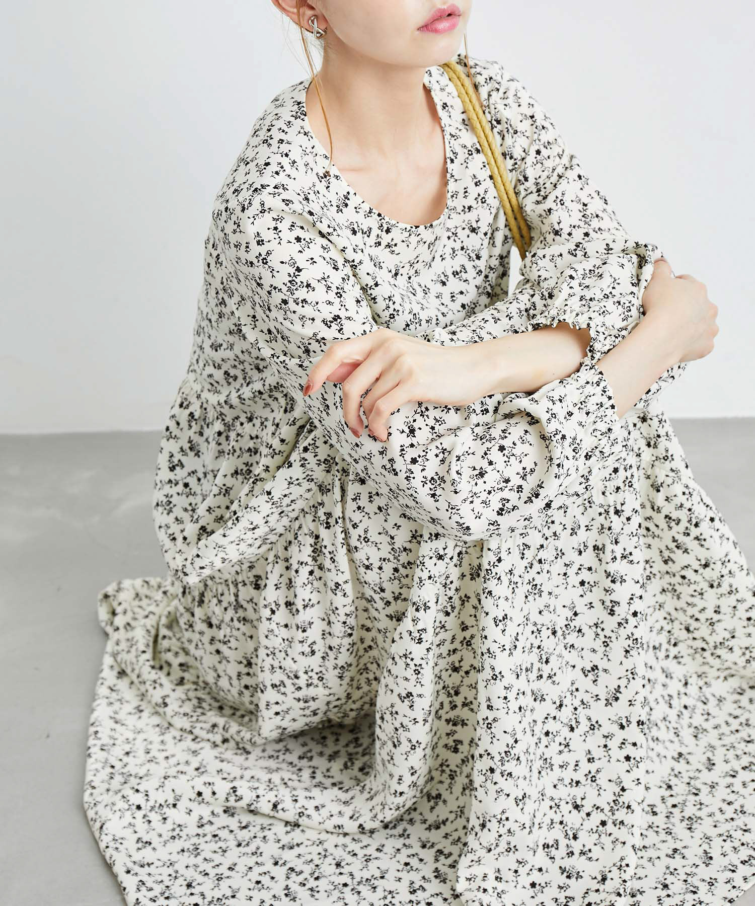 Rope&rsquo;Picnic「【一部店舗限定】アソート柄ティアードワンピース」|ワンピース|