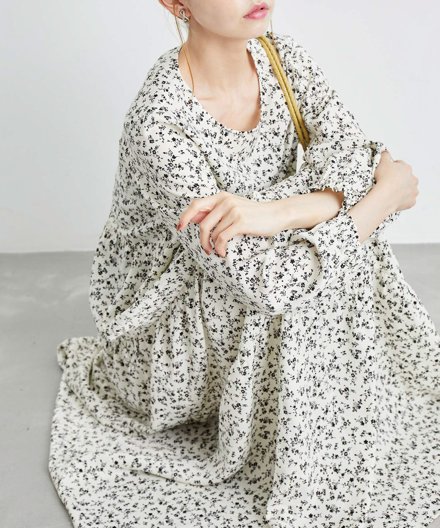 Rope&rsquo;Picnic「【一部店舗限定】アソート柄ティアードワンピース」|ワンピース|