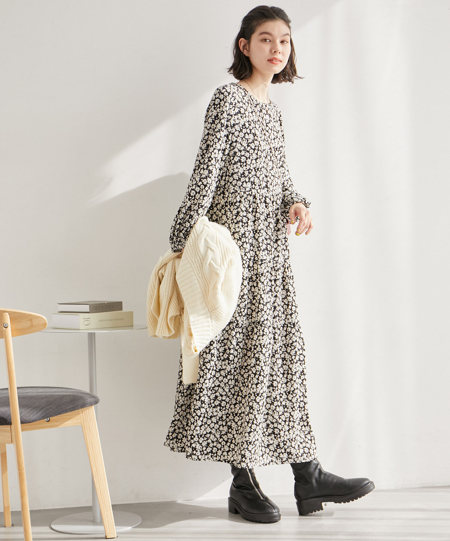 Rope&rsquo;Picnic「【一部店舗限定】アソート柄ティアードワンピース」|ワンピース|