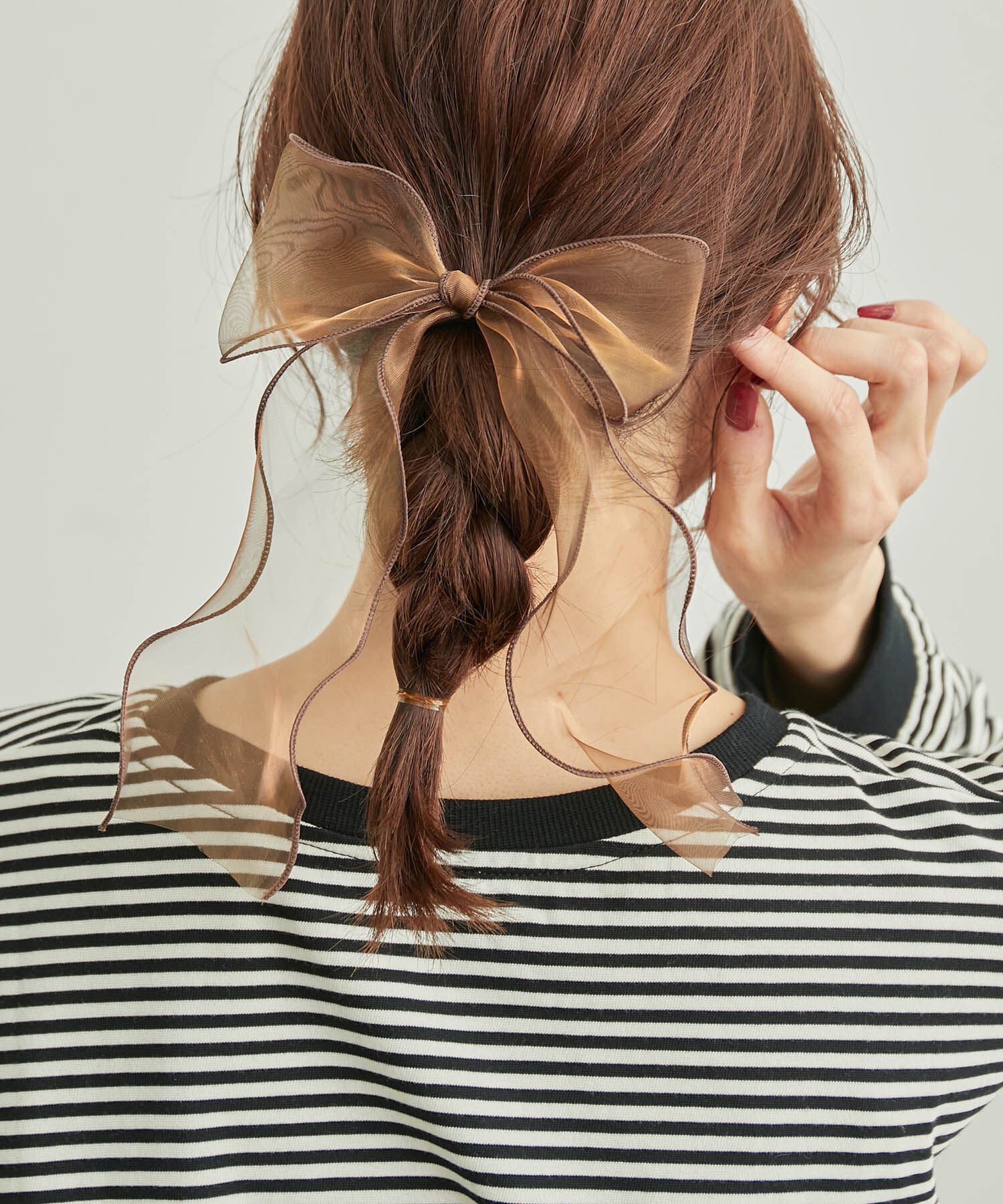 ROPE PICNIC PASSAGE「シャイニーオーガンジーリボンポニー」|ヘアゴム・シュシュ|