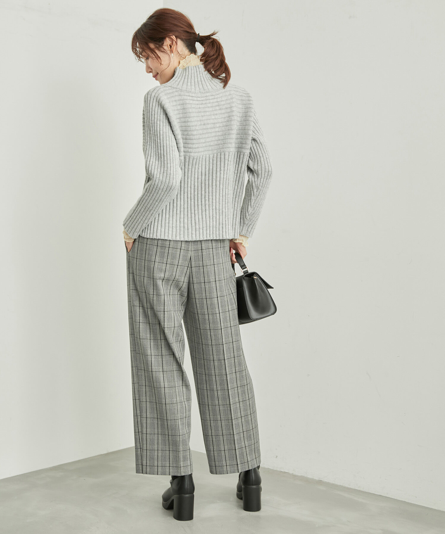 Rope&rsquo;Picnic「リンクコーデ/チェックタックワイドパンツ」|その他|