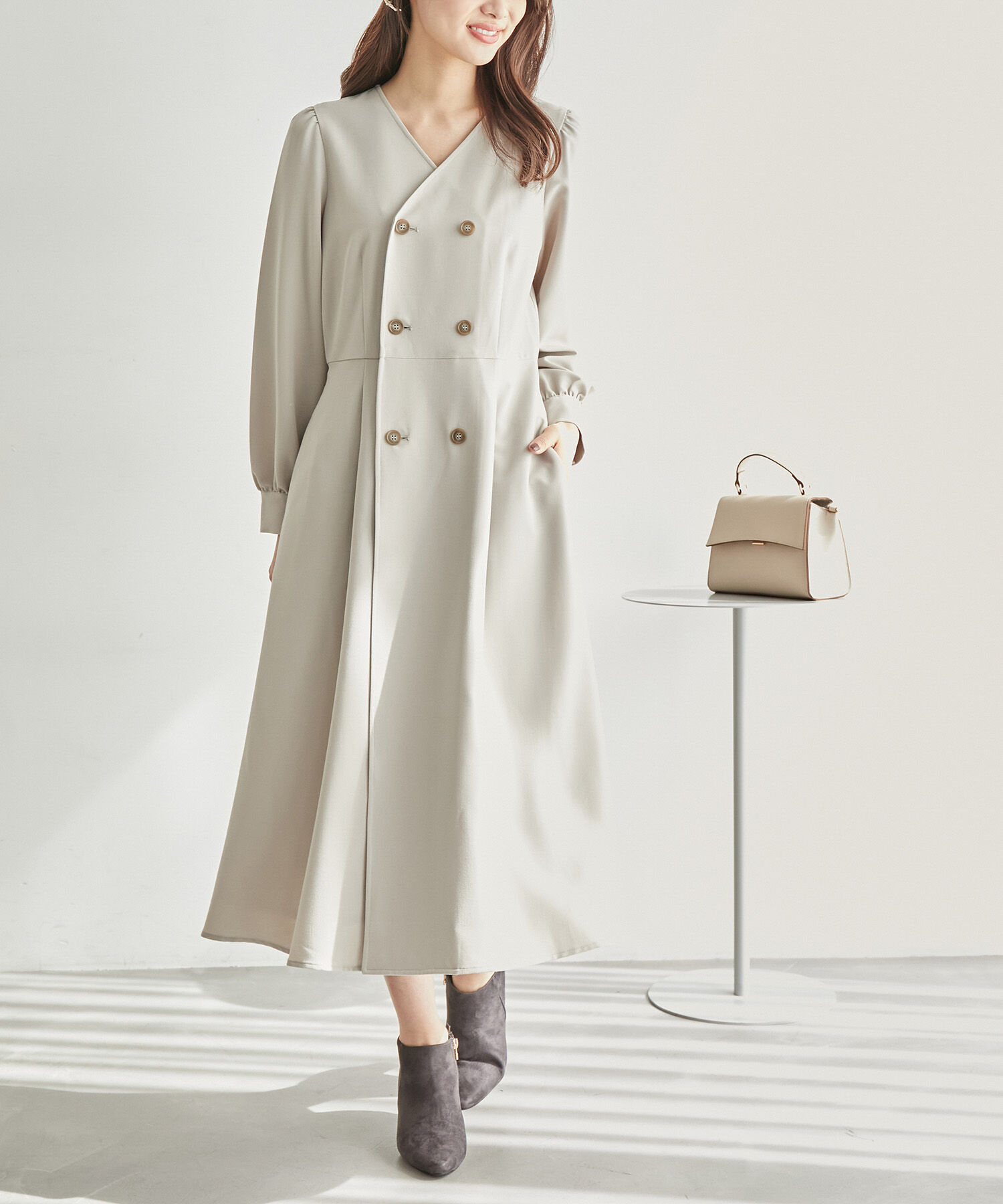 Rope&rsquo;Picnic「トレンチ風ワンピース」|ワンピース|