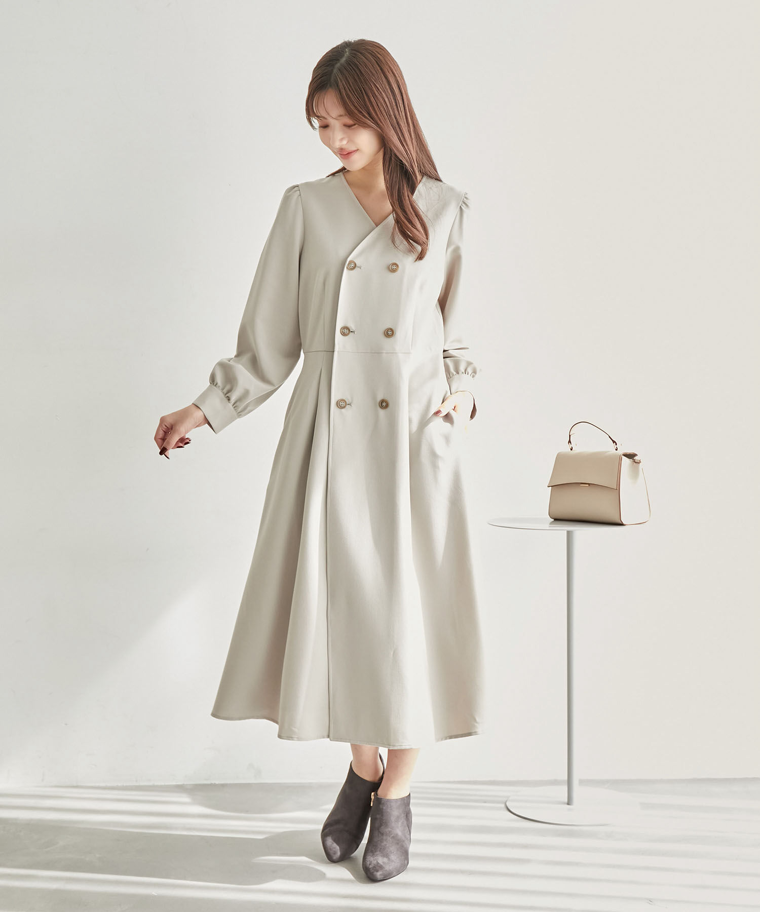 Rope&rsquo;Picnic「トレンチ風ワンピース」|ワンピース|