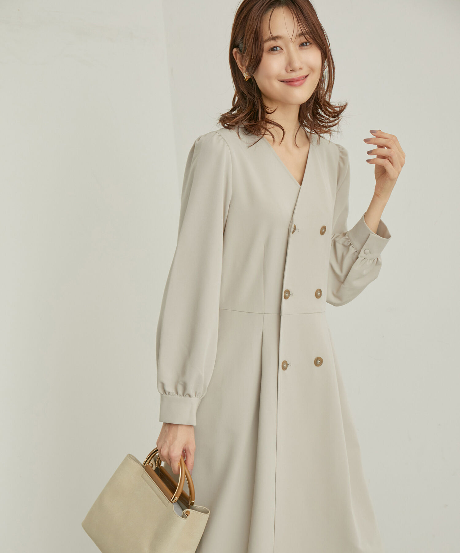 Rope&rsquo;Picnic「トレンチ風ワンピース」|ワンピース|