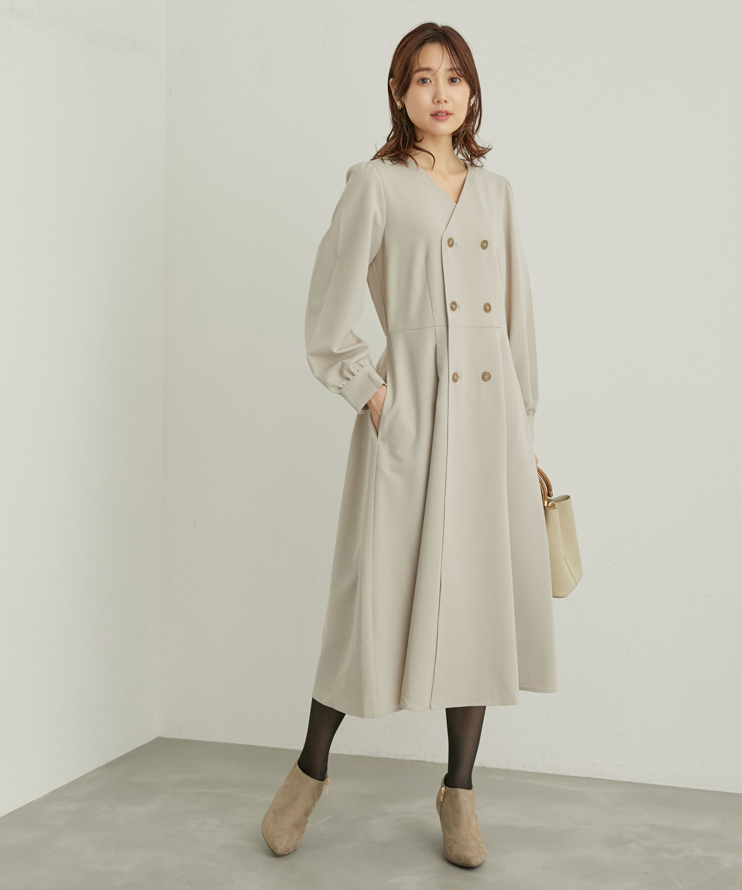 Rope&rsquo;Picnic「トレンチ風ワンピース」|ワンピース|