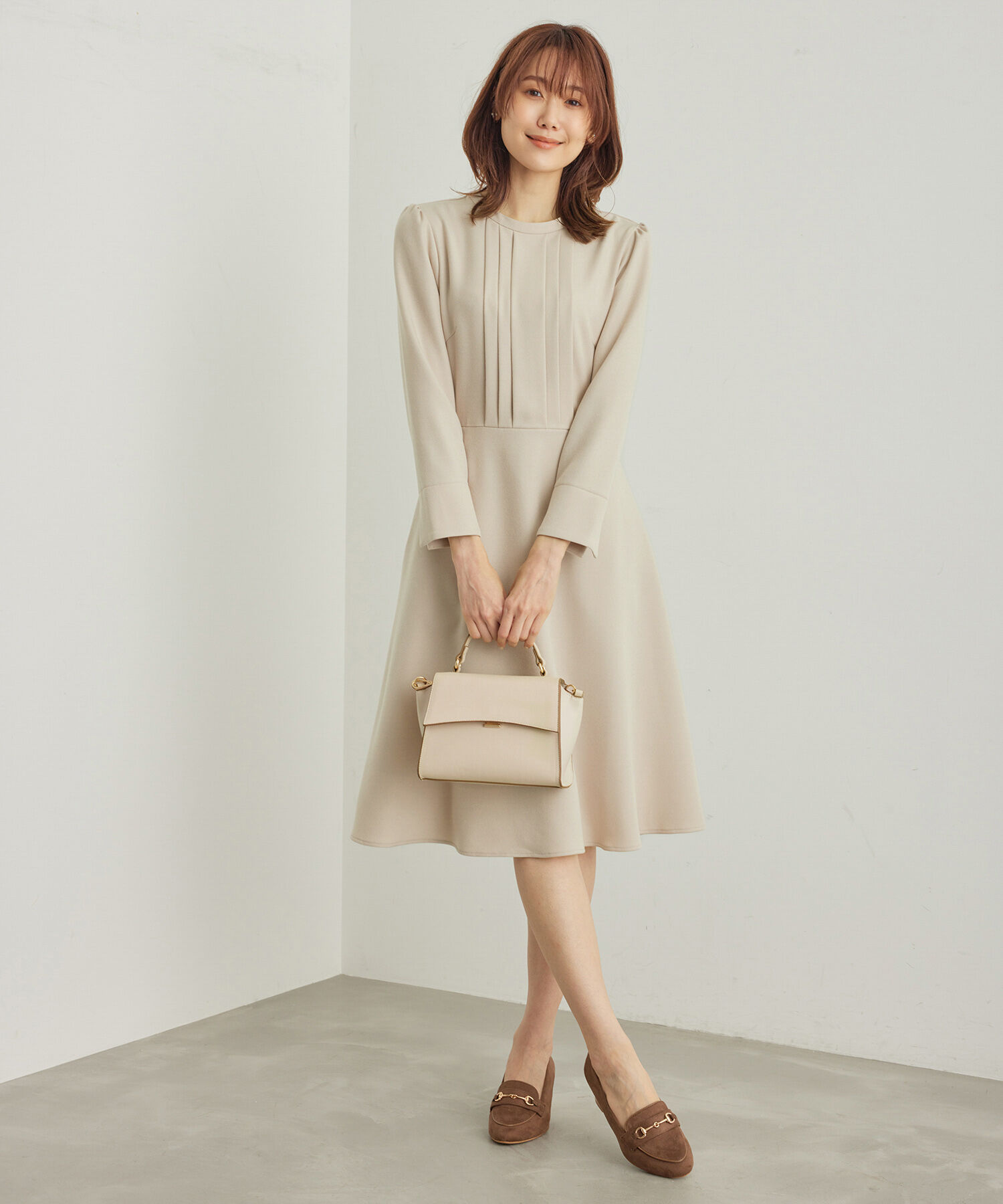 Rope&rsquo;Picnic「【WEB限定】ラナテック/フィット＆フレアワンピース」|ワンピース|