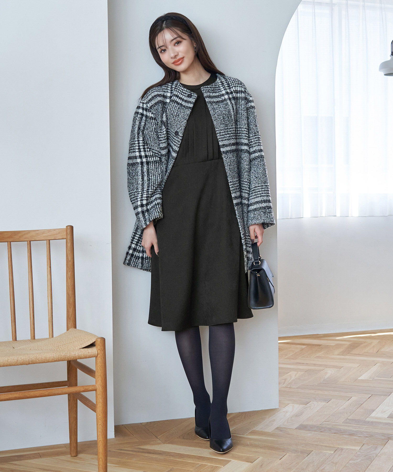 Rope&rsquo;Picnic「【WEB限定】ラナテック/フィット＆フレアワンピース」|ワンピース|