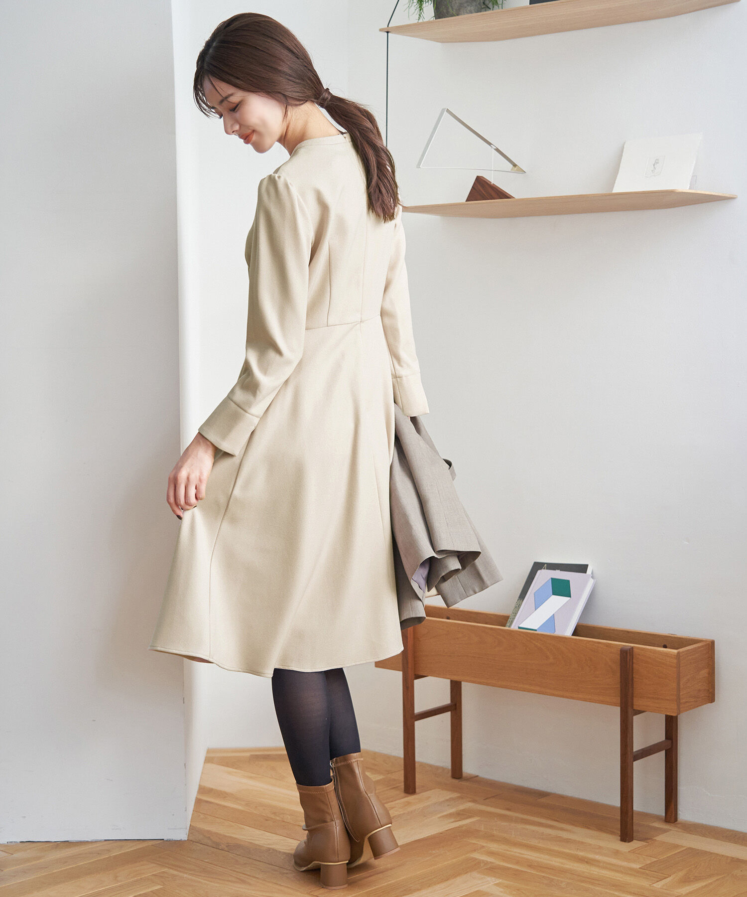 Rope&rsquo;Picnic「【WEB限定】ラナテック/フィット＆フレアワンピース」|ワンピース|