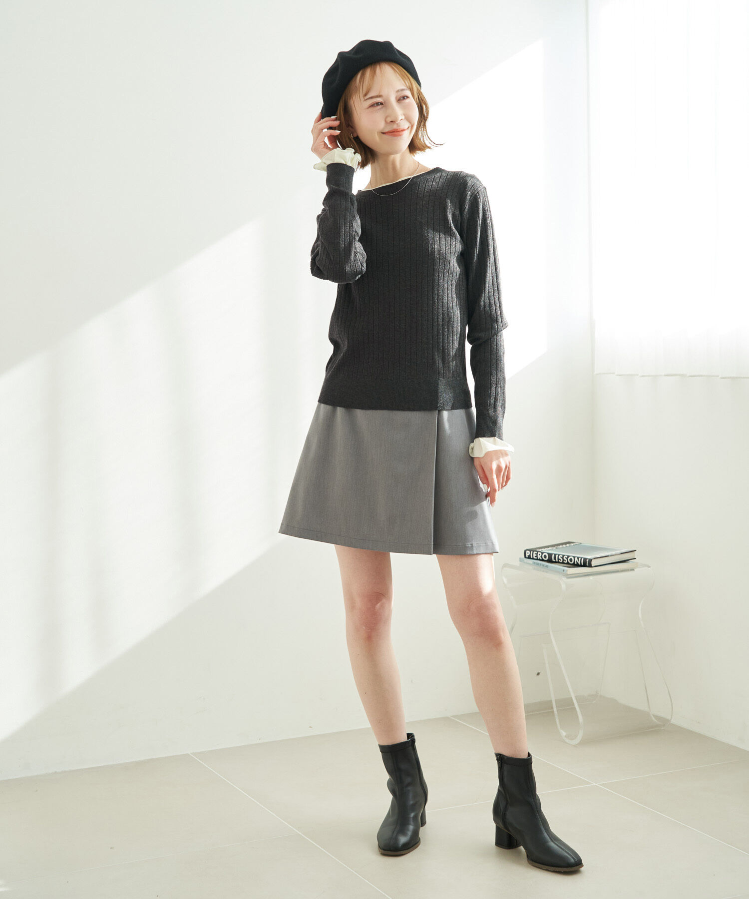 Rope&rsquo;Picnic「ラメワイドリブニットプルオーバー」|ニット・セーター|