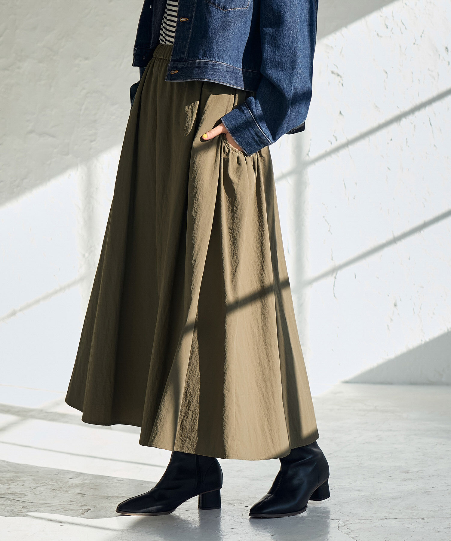 ROPE' PICNIC R「ナイロンギャザーポケットスカート」|スカート|