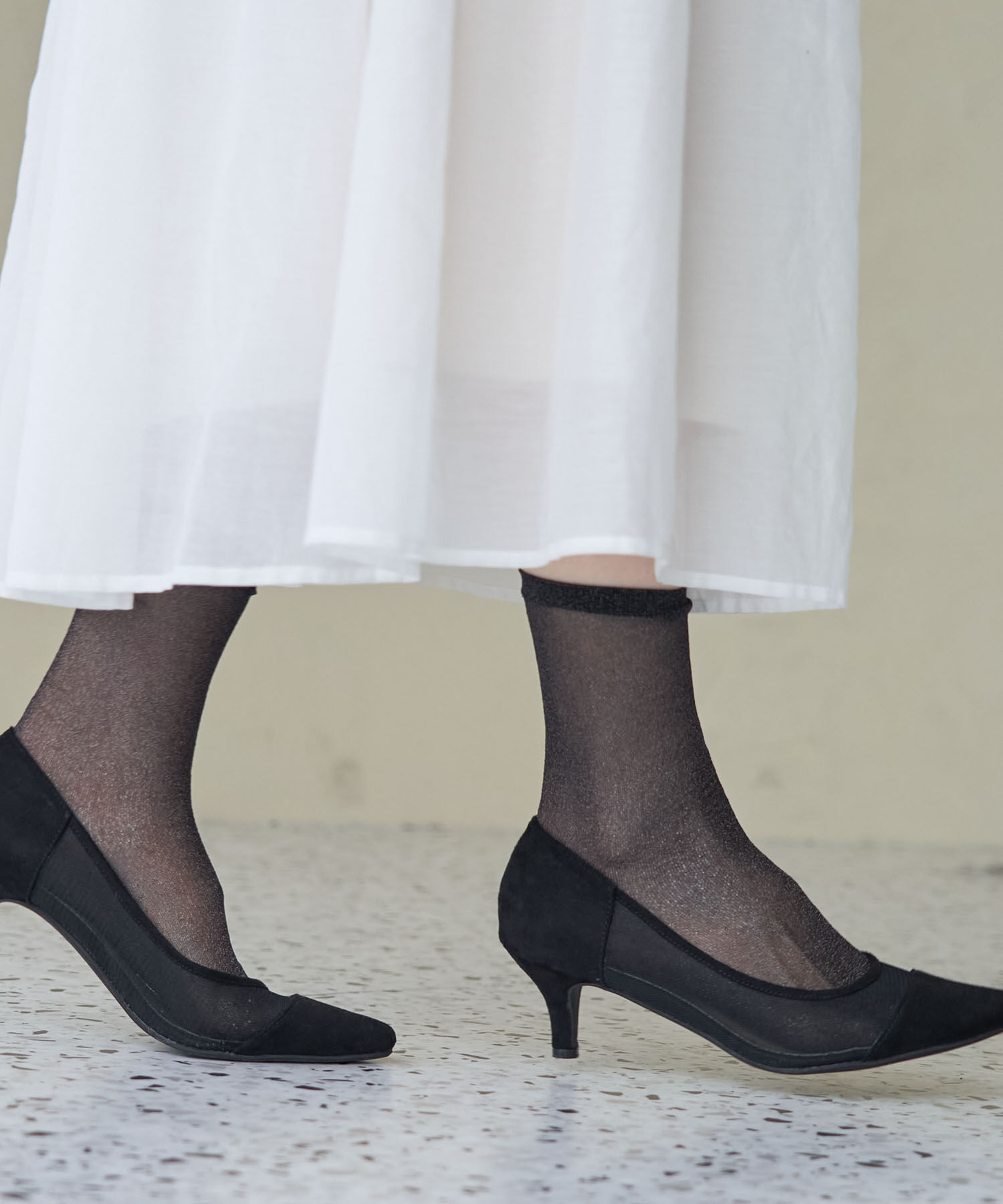 ROPE PICNIC PASSAGE「シアーラメソックス」|ソックス|ブラック(01)