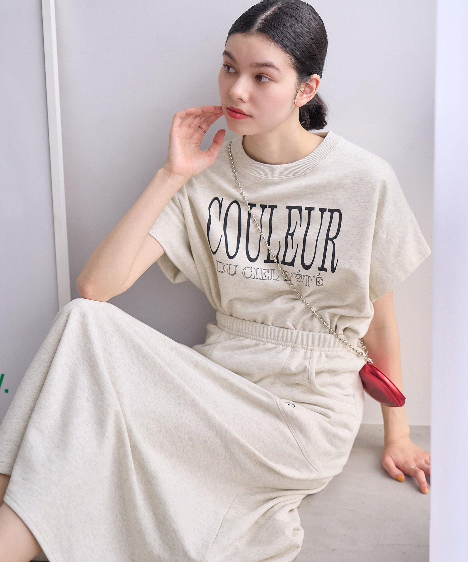 ROPE' PICNIC R「セットアップ対応/ミニ裏毛ワンポイント刺繍入りスカート」|スカート|