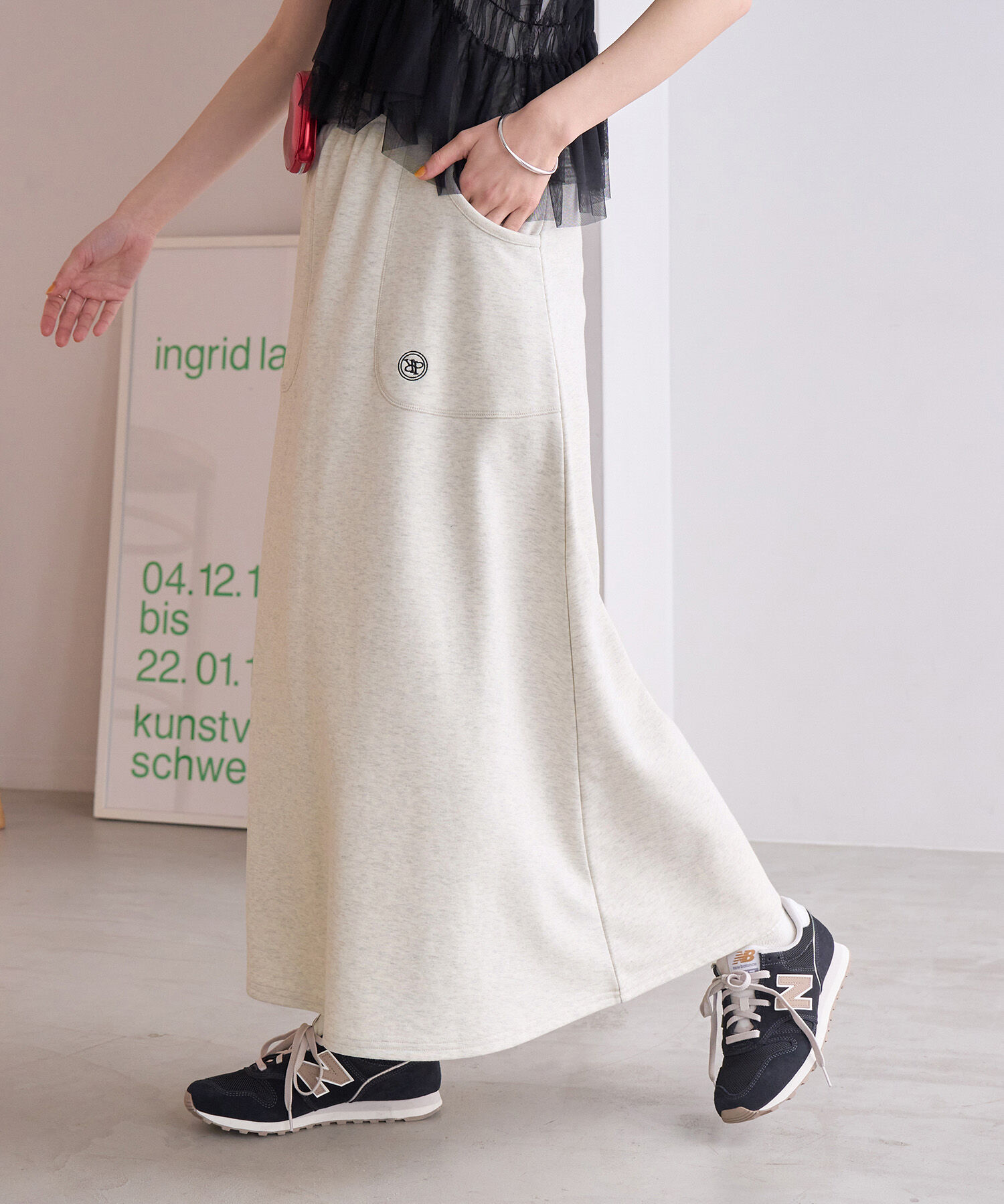 ROPE' PICNIC R「セットアップ対応/ミニ裏毛ワンポイント刺繍入りスカート」|スカート|