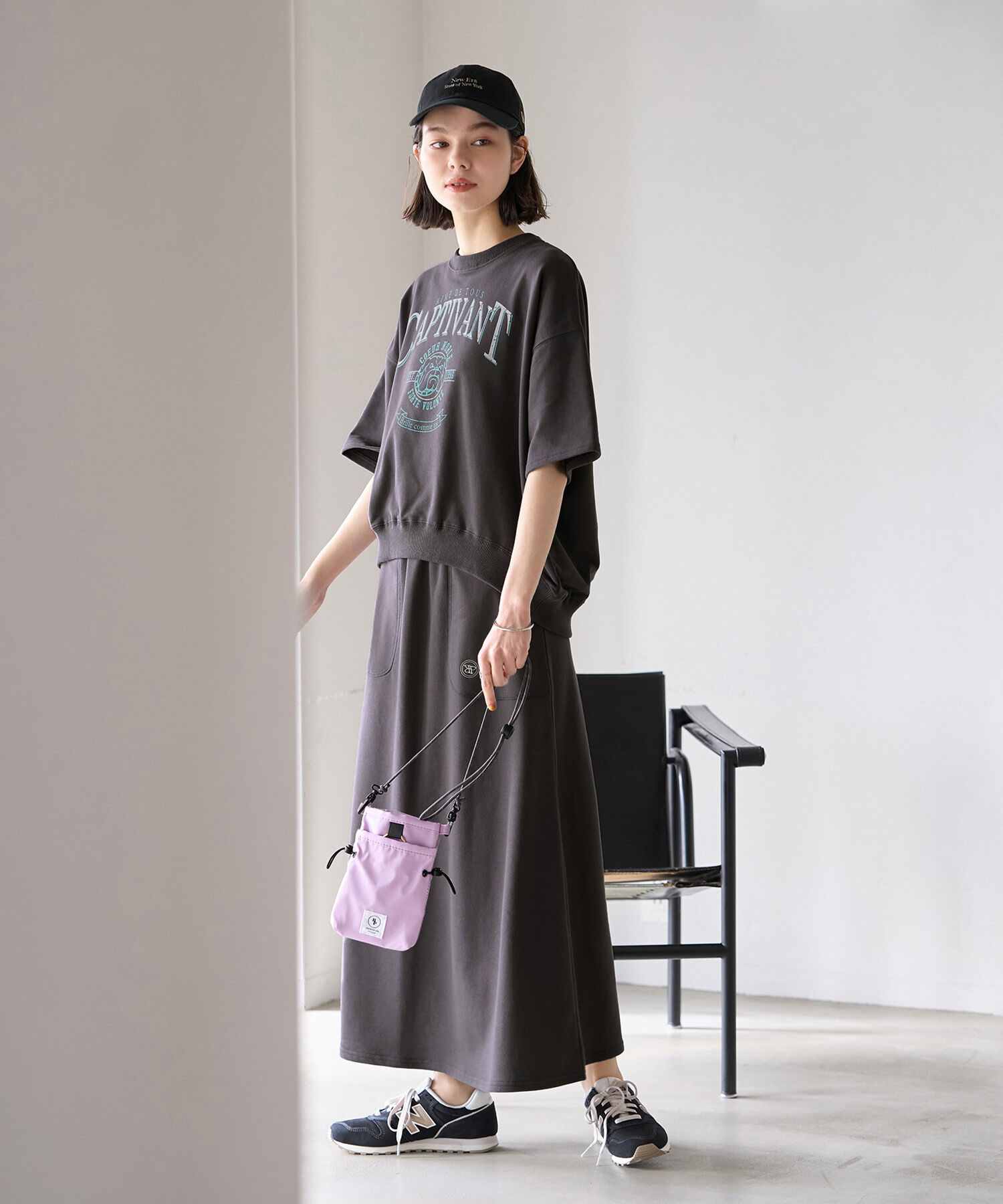 ROPE' PICNIC R「セットアップ対応/ミニ裏毛ワンポイント刺繍入りスカート」|スカート|