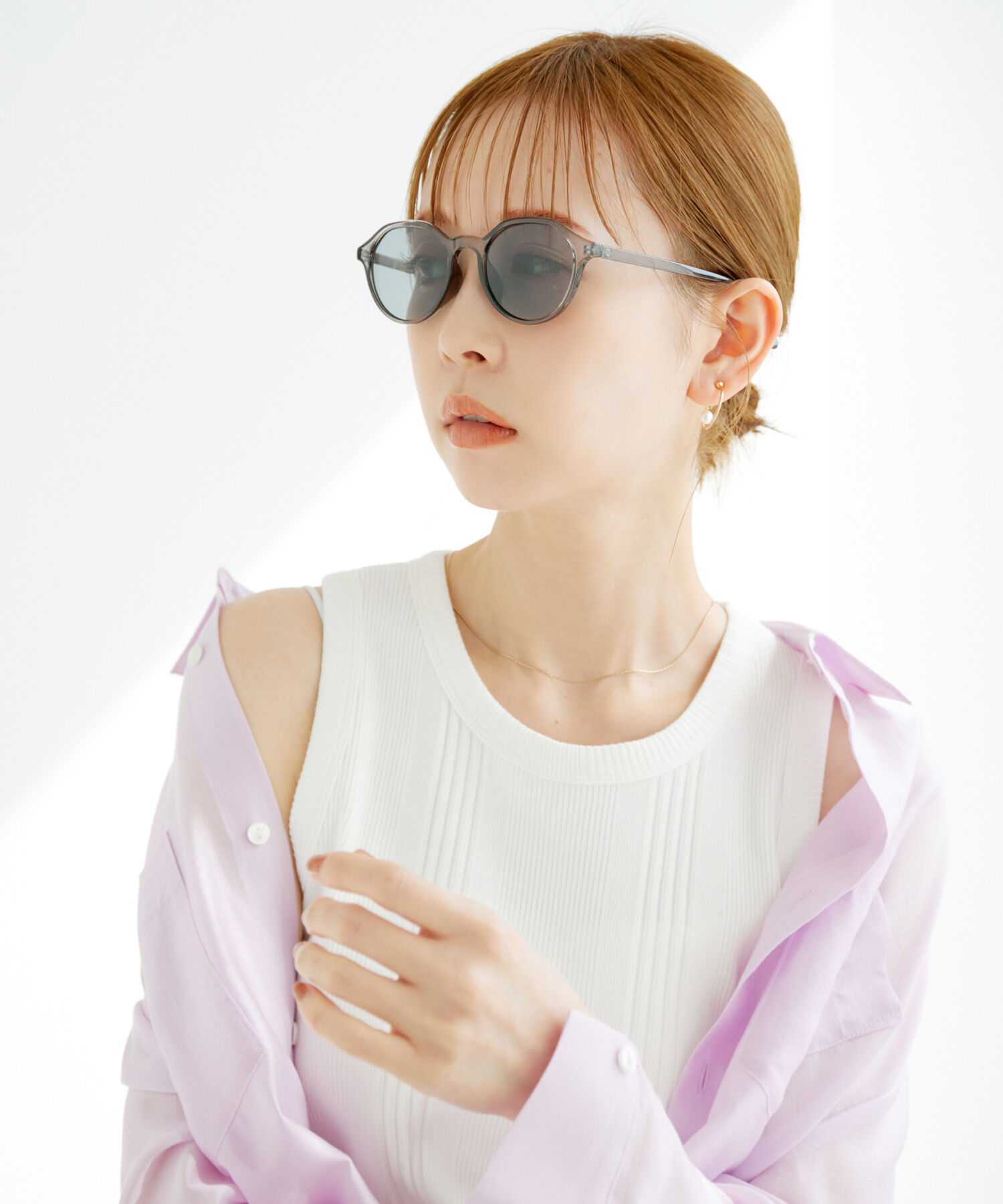 ROPE PICNIC PASSAGE「UVカット/クリアカラーフレームアイウェア」|サングラス|グレー(07)