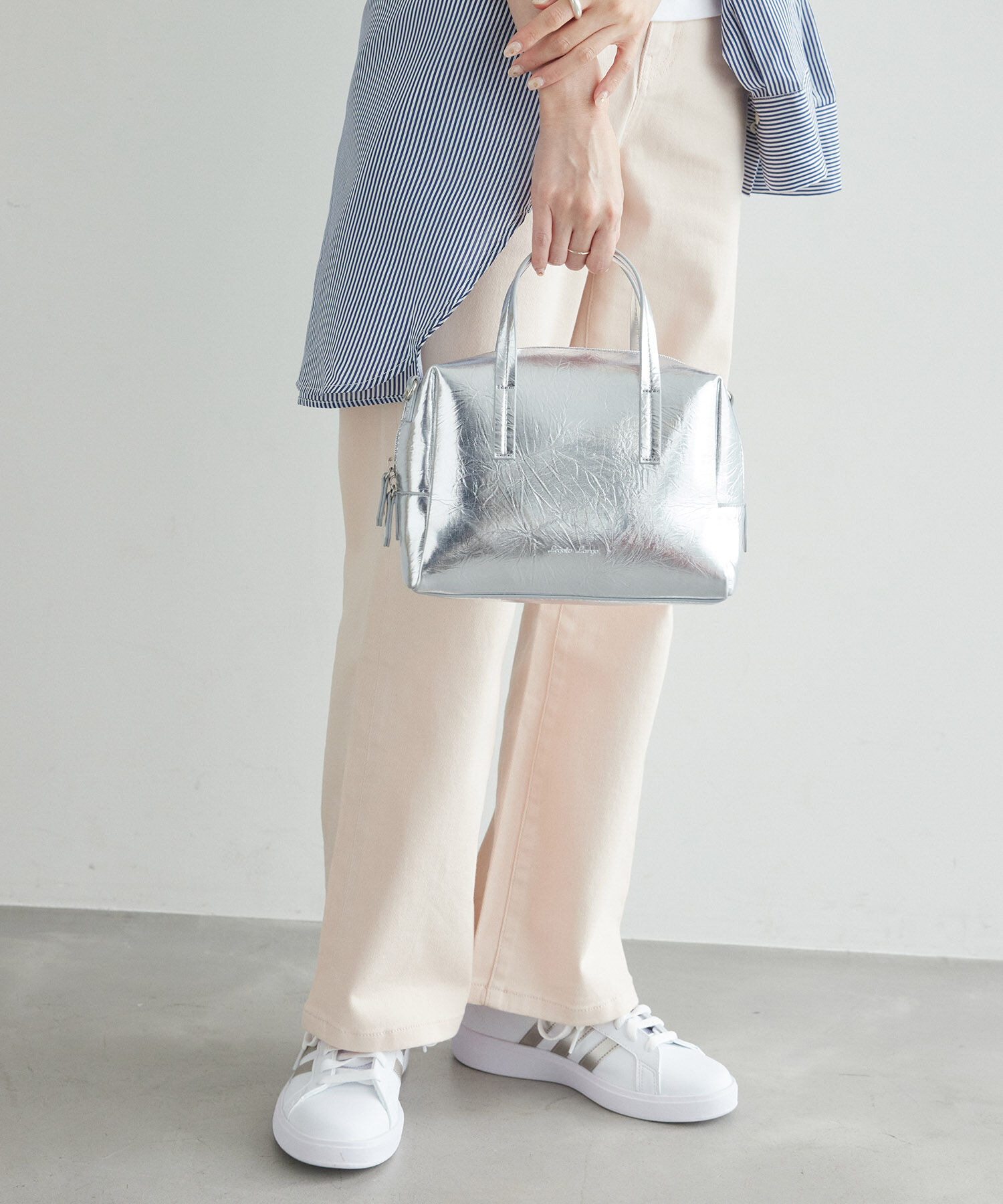 ROPE PICNIC PASSAGE「【Legato Largo/レガートラルゴ】【一部店舗限定】 メタリックボストンバッグ」|ボストンバッグ|シルバー(93)