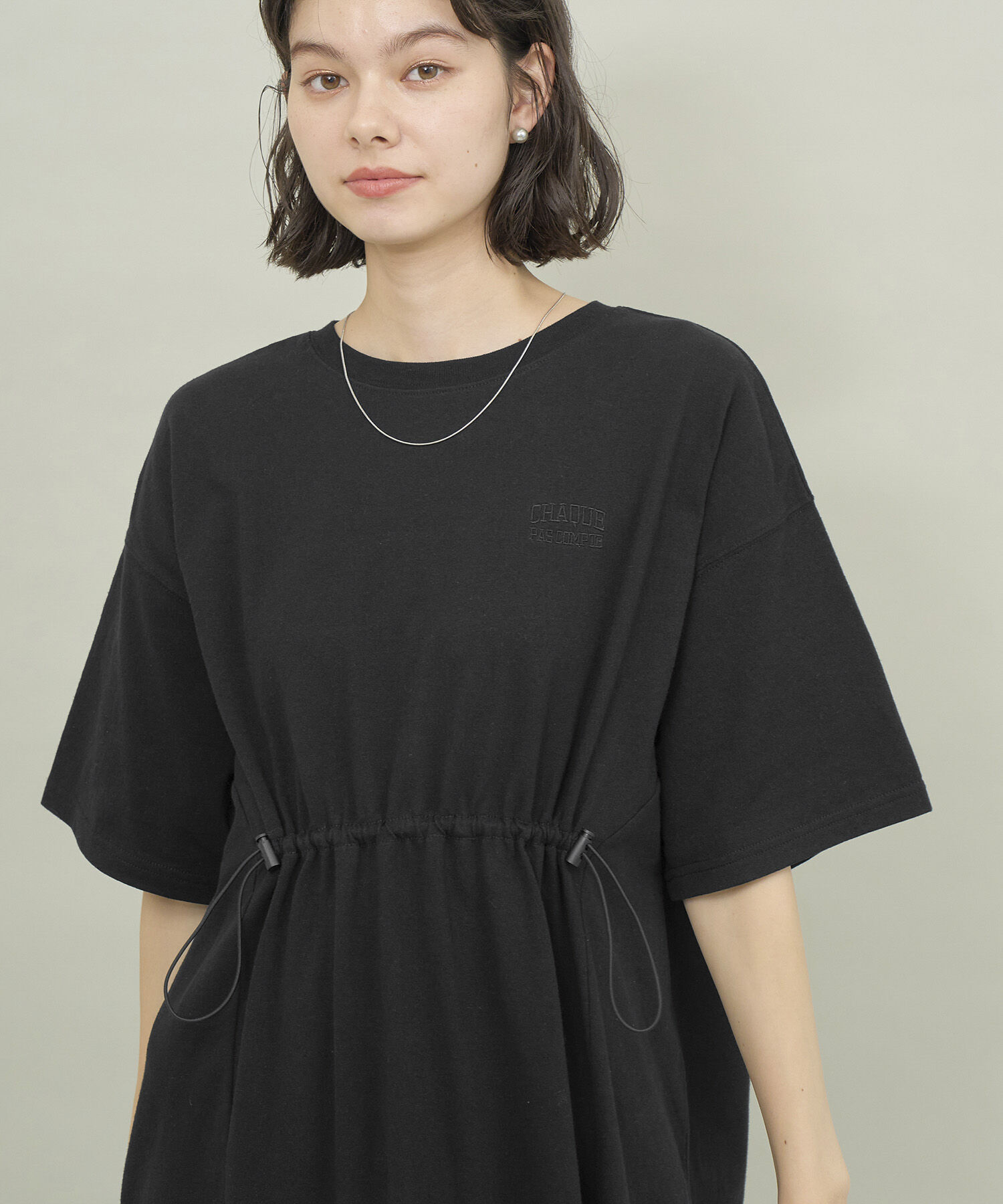 ROPE' PICNIC R「ウエストドロスト付きTワンピース」|ワンピース|ブラック(01)