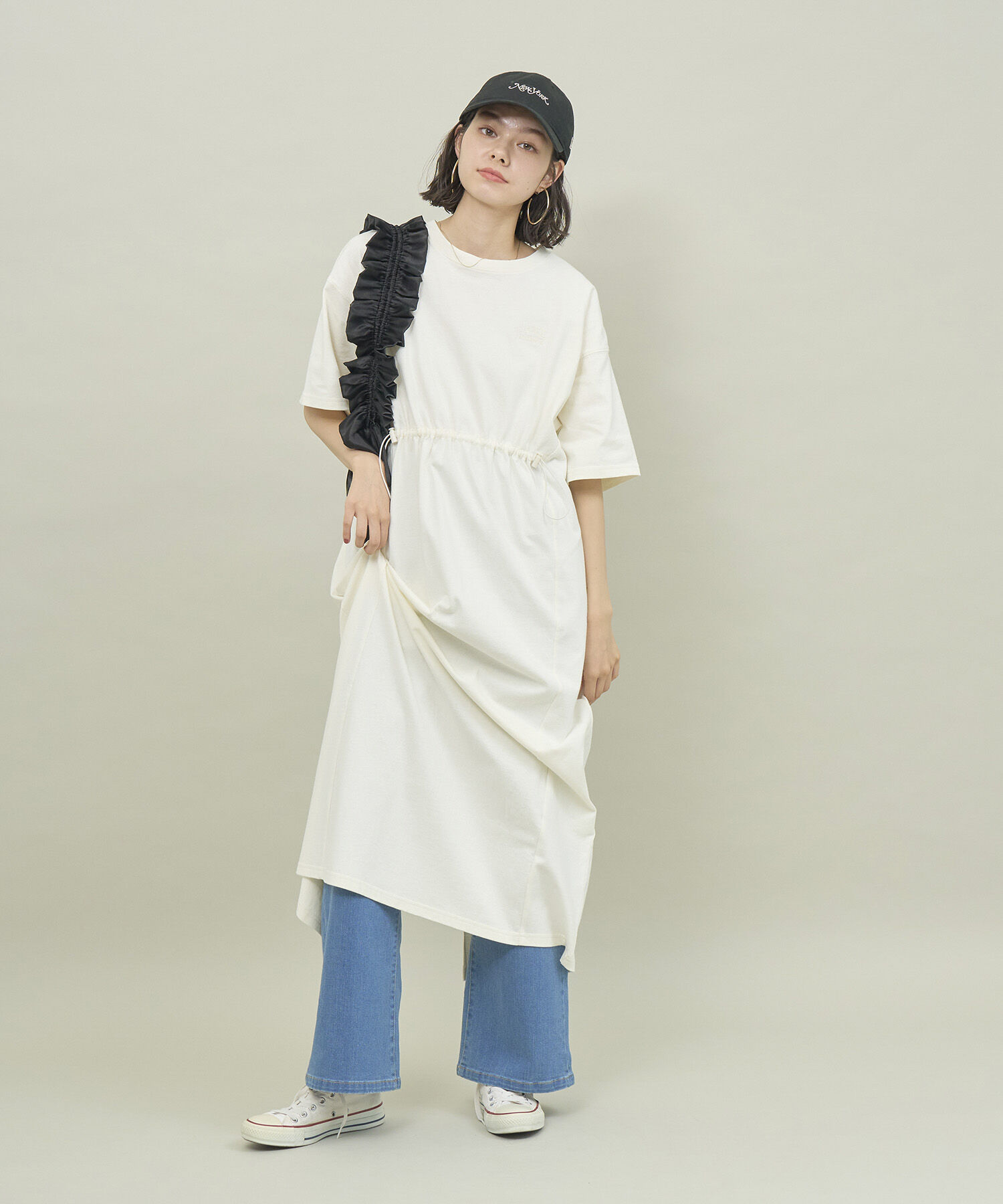 ROPE' PICNIC R「ウエストドロスト付きTワンピース」|ワンピース|