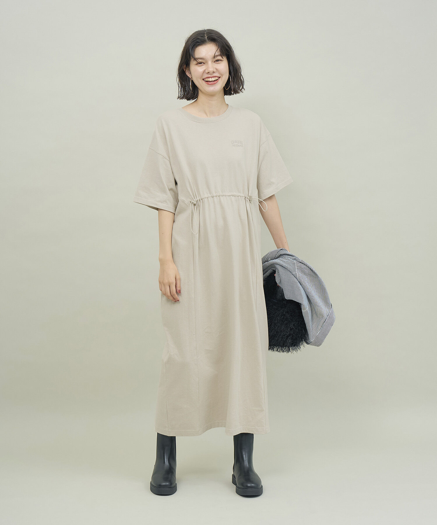 ROPE' PICNIC R「ウエストドロスト付きTワンピース」|ワンピース|