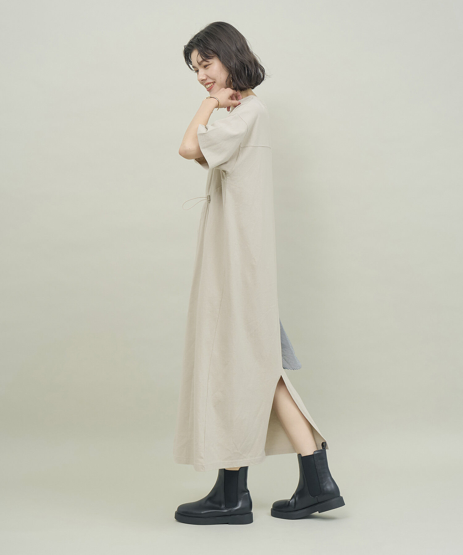 ROPE' PICNIC R「ウエストドロスト付きTワンピース」|ワンピース|