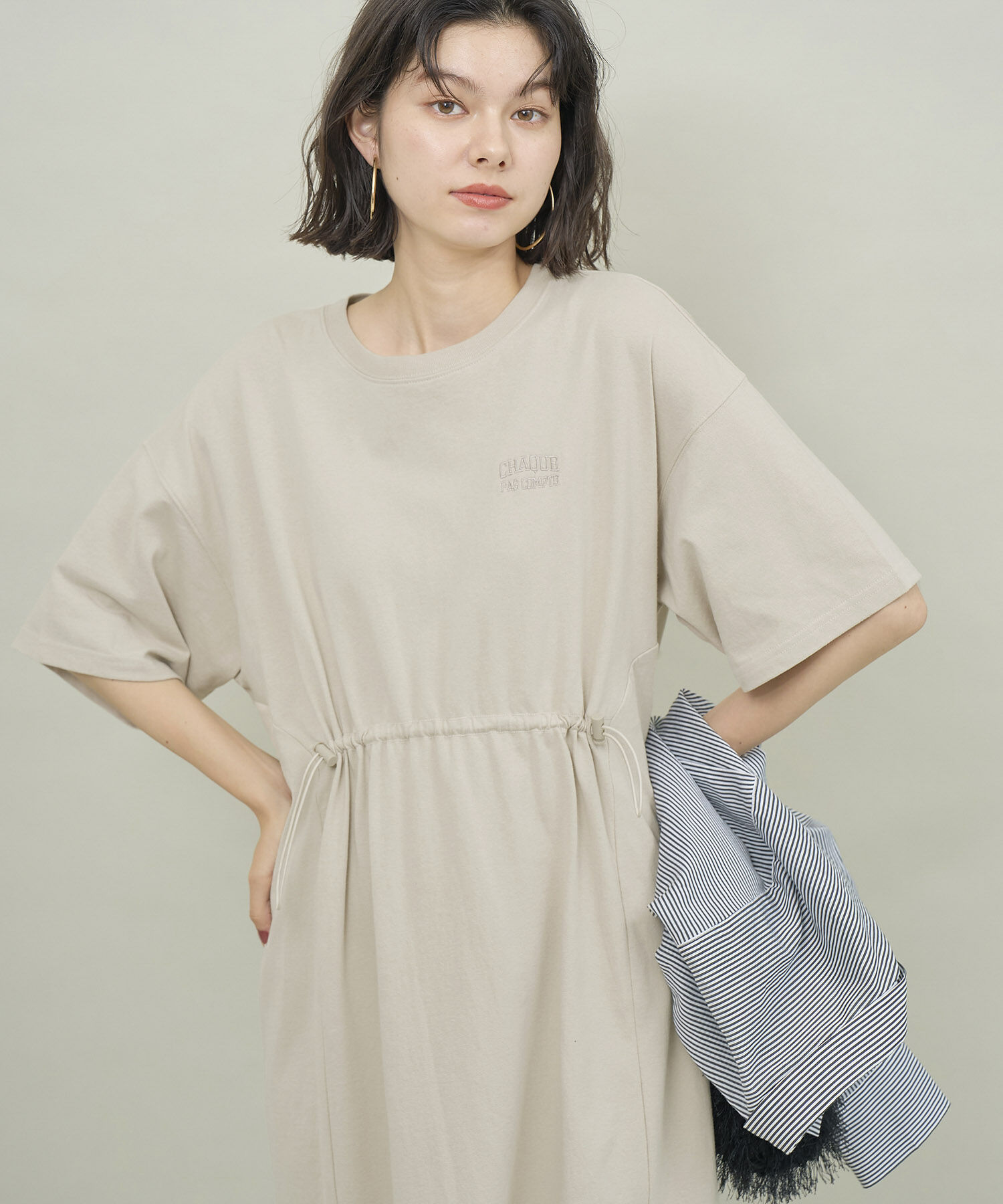 ROPE' PICNIC R「ウエストドロスト付きTワンピース」|ワンピース|