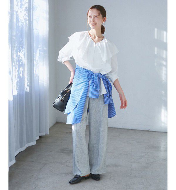 Rope&rsquo;Picnic「フレアカラーブラウス/UVカット・接触冷感・吸水速乾」|シャツ・ブラウス|