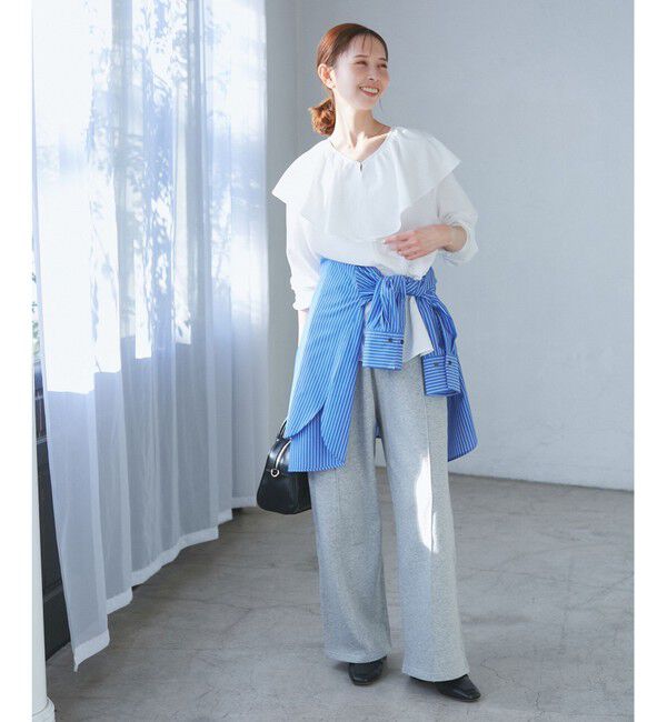 Rope&rsquo;Picnic「フレアカラーブラウス/UVカット・接触冷感・吸水速乾」|シャツ・ブラウス|