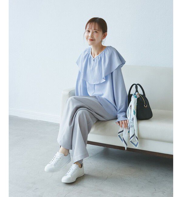 Rope&rsquo;Picnic「フレアカラーブラウス/UVカット・接触冷感・吸水速乾」|シャツ・ブラウス|