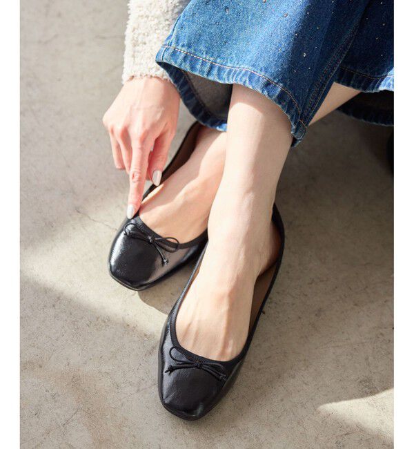 ROPE PICNIC PASSAGE「【AIRina/エアリーナ】軽くてやわらかいバレエシューズ」|バレエシューズ|ブラック(01)