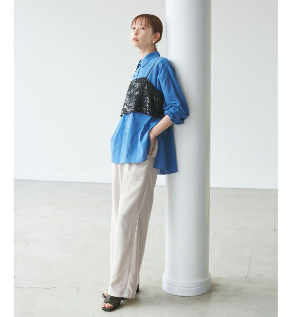 Rope&rsquo;Picnic「ドロストリラックスイージーワイドパンツ」|チノ|