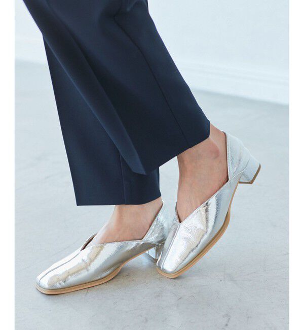 ROPE PICNIC PASSAGE「スクエアトゥセンターシーム甲深バブーシュ」|パンプス|