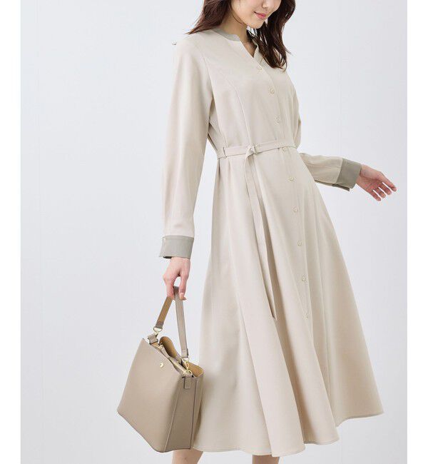 Rope&rsquo;Picnic「【3サイズ展開】配色アソートシャツワンピース」|ワンピース|