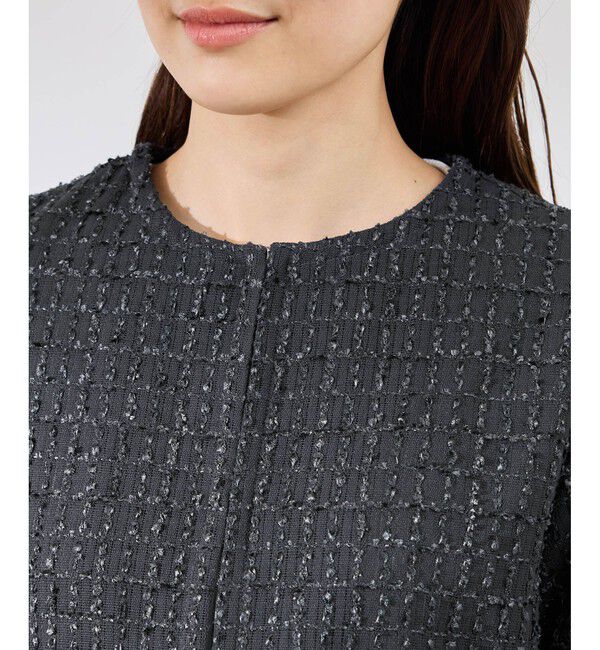 Rope&rsquo;Picnic「【サマー・ツイード】ハーフスリーブジャケット」|カーディガン|